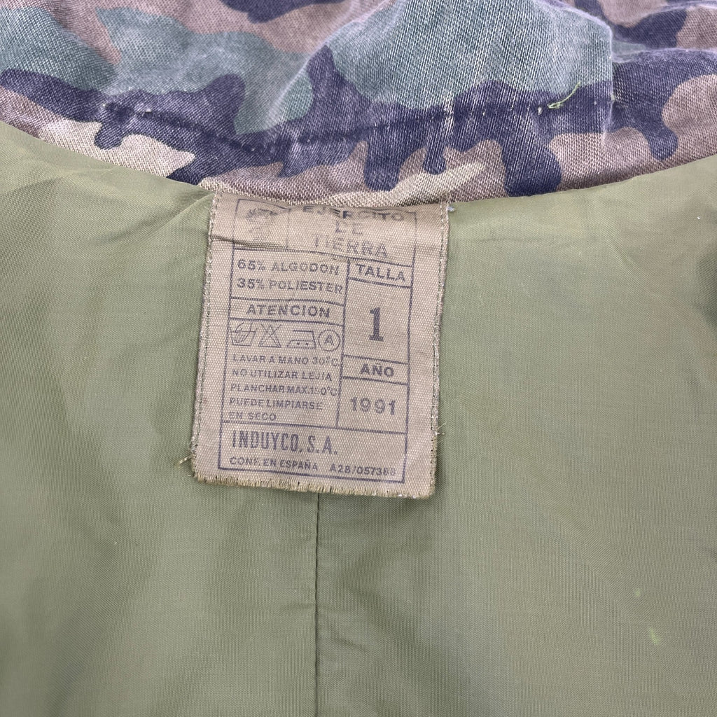 Spanish Military Army Issue Waterproof Combat Jacket Woodland Camouflage size L