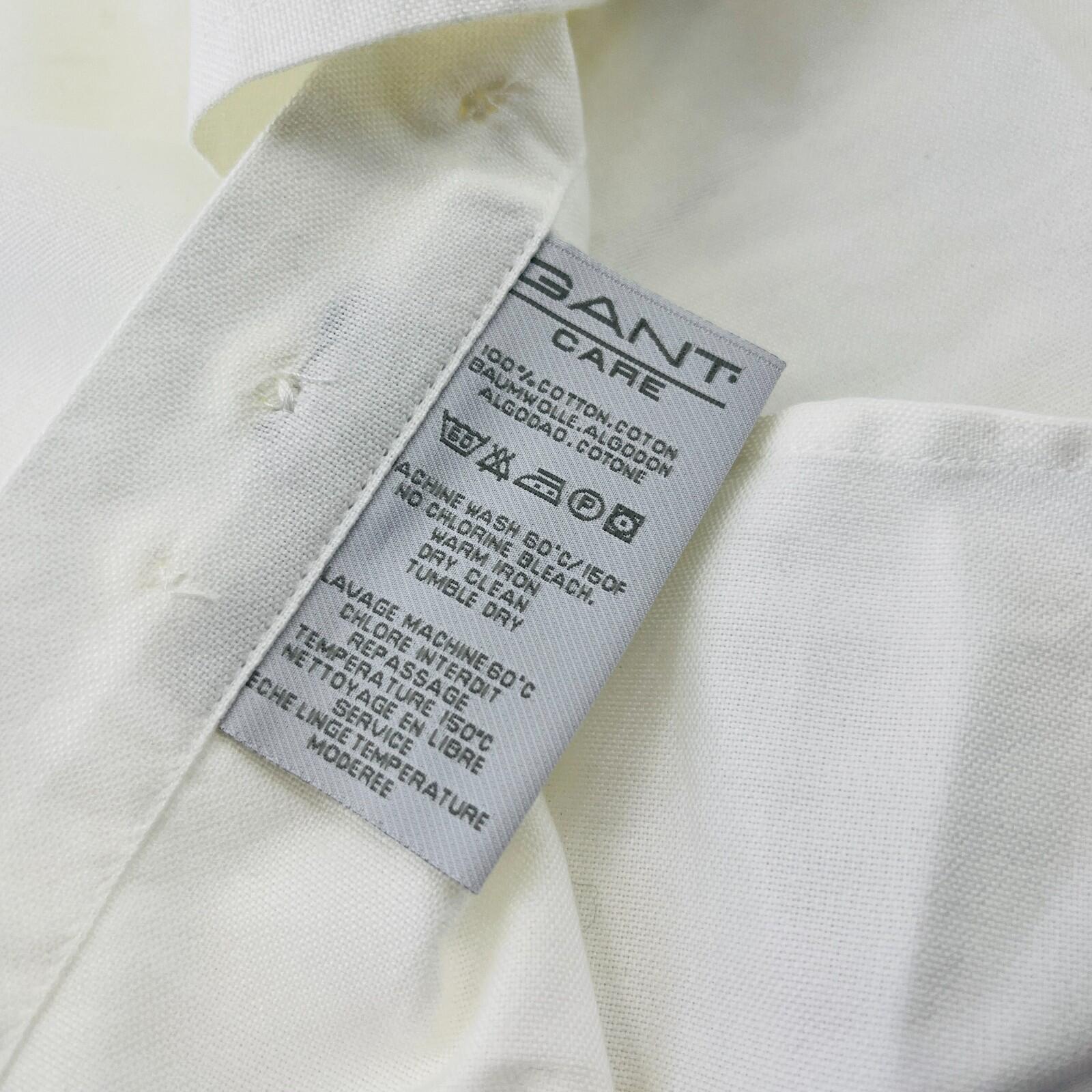 Gant The University Oxford Shirt Mens size Medium in Light Cream White