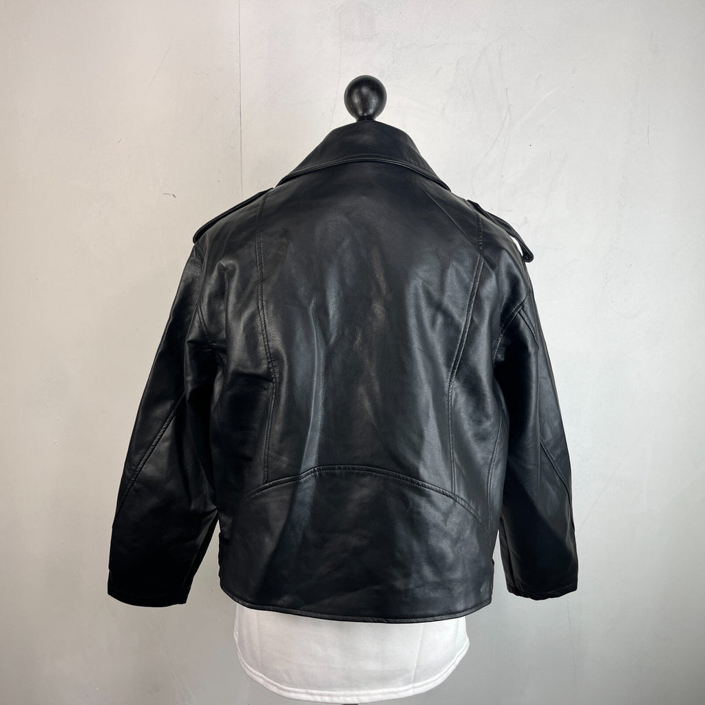 Be You Women’s Black Faux Leather Biker Jacket UK size 20 - New