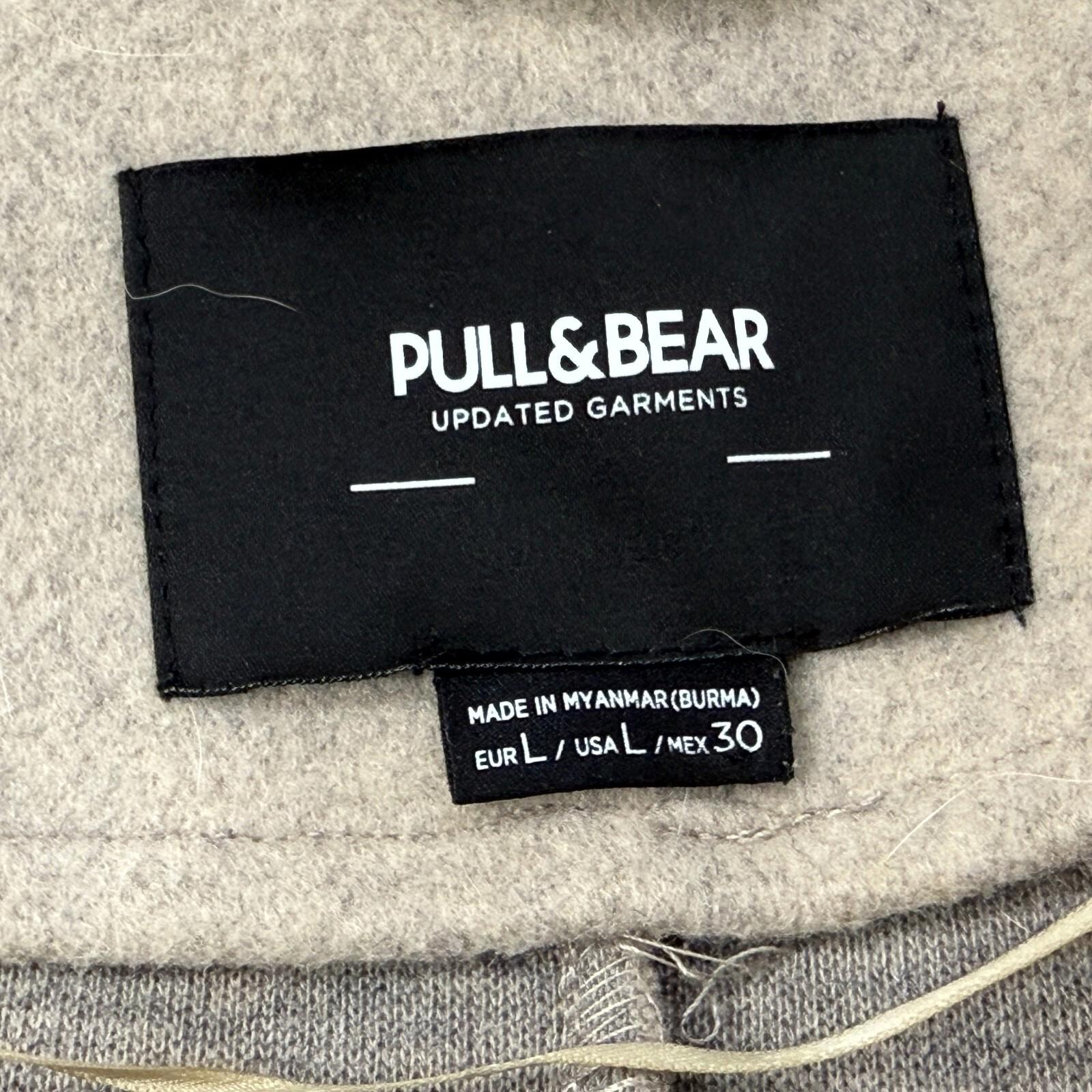 Pull & Bear Women's Light Beige Camel Overcoat size Large Smart Casual Coat