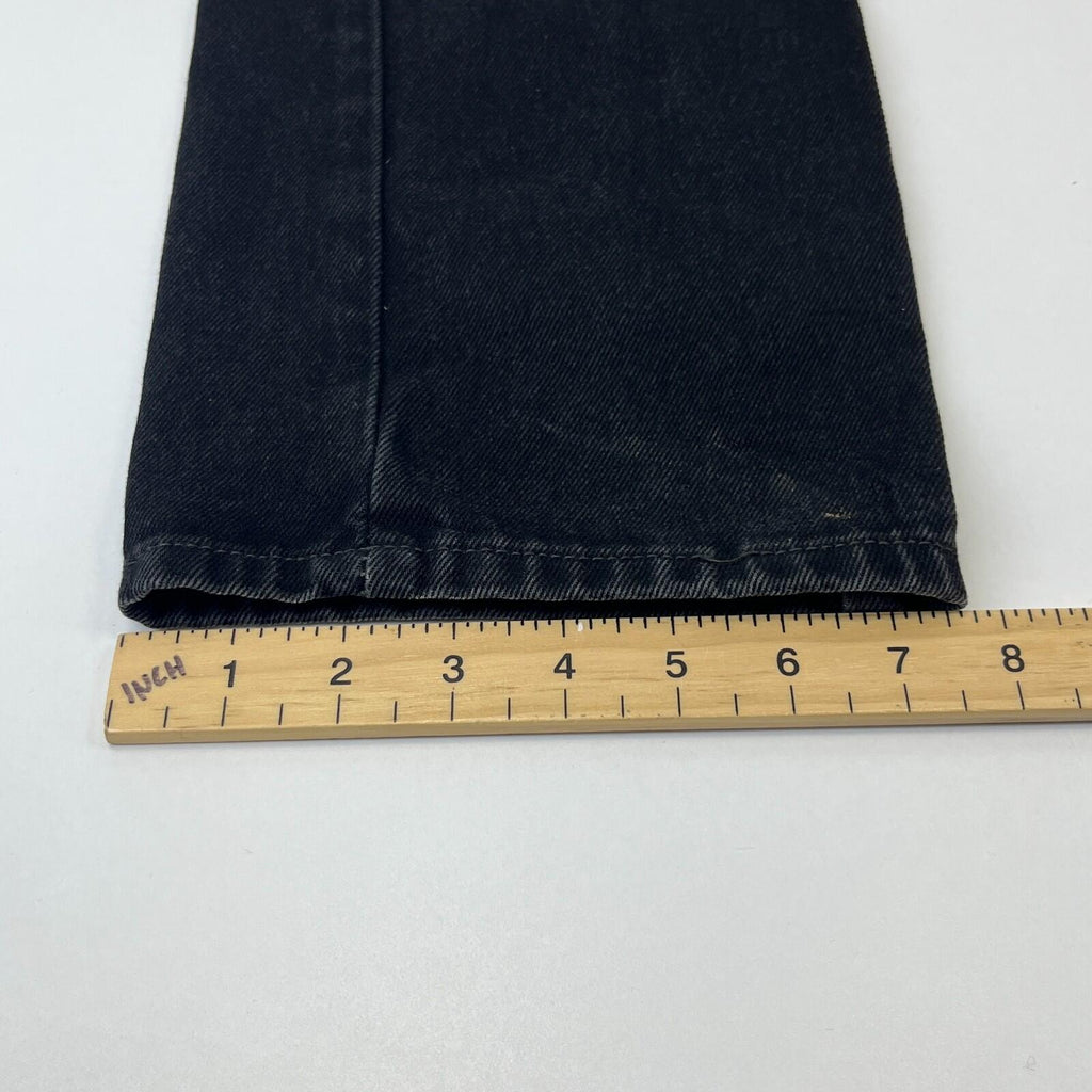 Women's Levi's 505 Regular Fit Jeans W29" L30" Black Denim Straight Leg