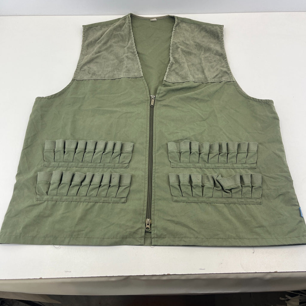 Decathlon Men's Shooting Vest in Olive Green Cotton Canvas size 3XL