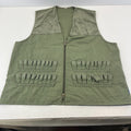 Decathlon Men's Shooting Vest in Olive Green Cotton Canvas size 3XL
