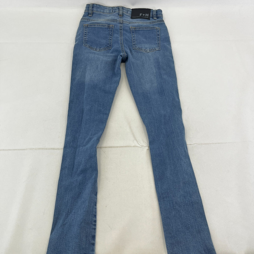 Fremont & Harris Kids Distressed Ripped Skinny Jeans in Blue size W24 10yrs