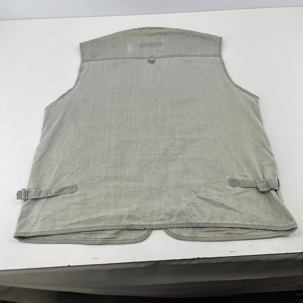 Duke Biaud Men's Grey Denim Waistcoat Hunting Fishing Multi Pocket Gilet size XL