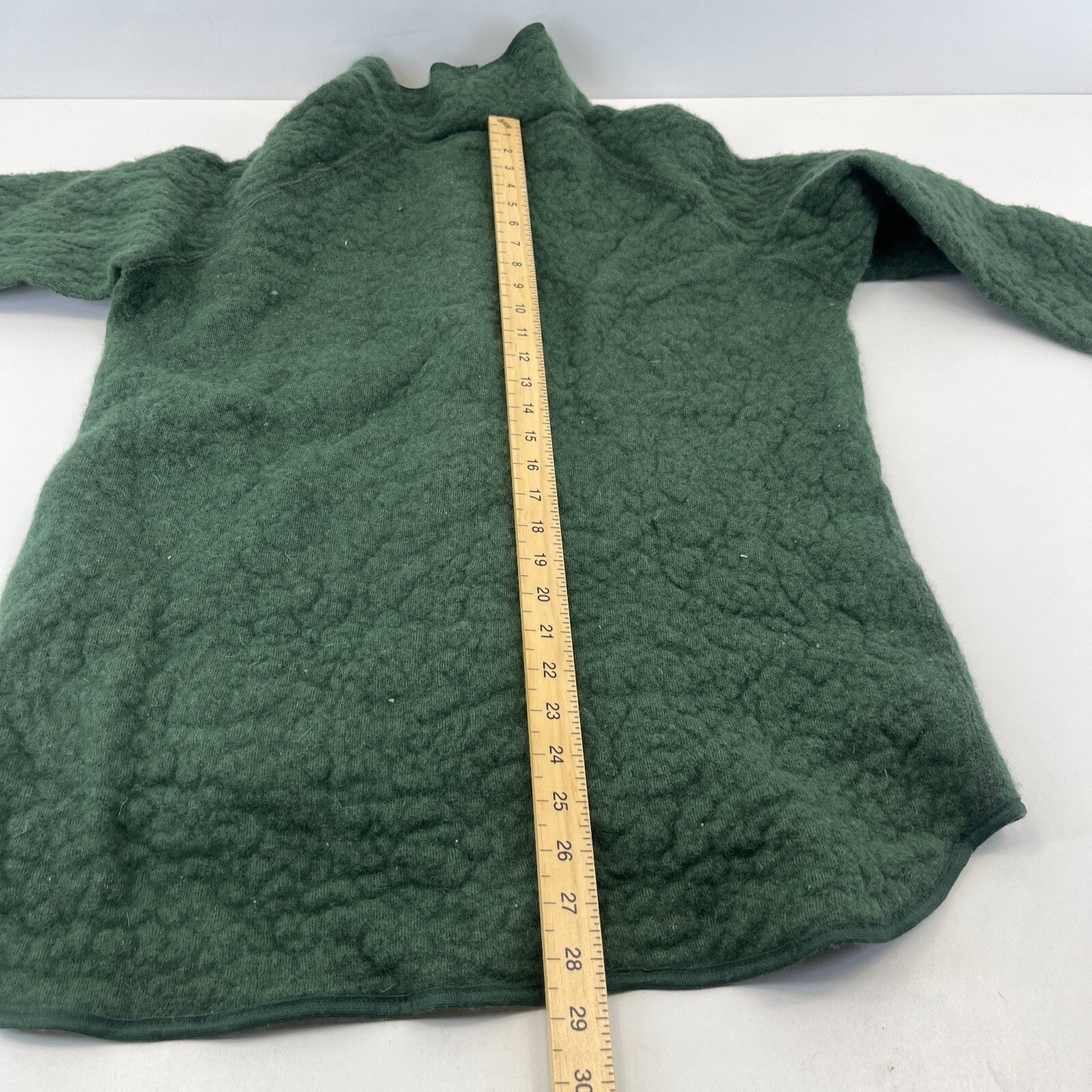 Vintage Dutch Army Fleece Jacket Olive Green size Medium