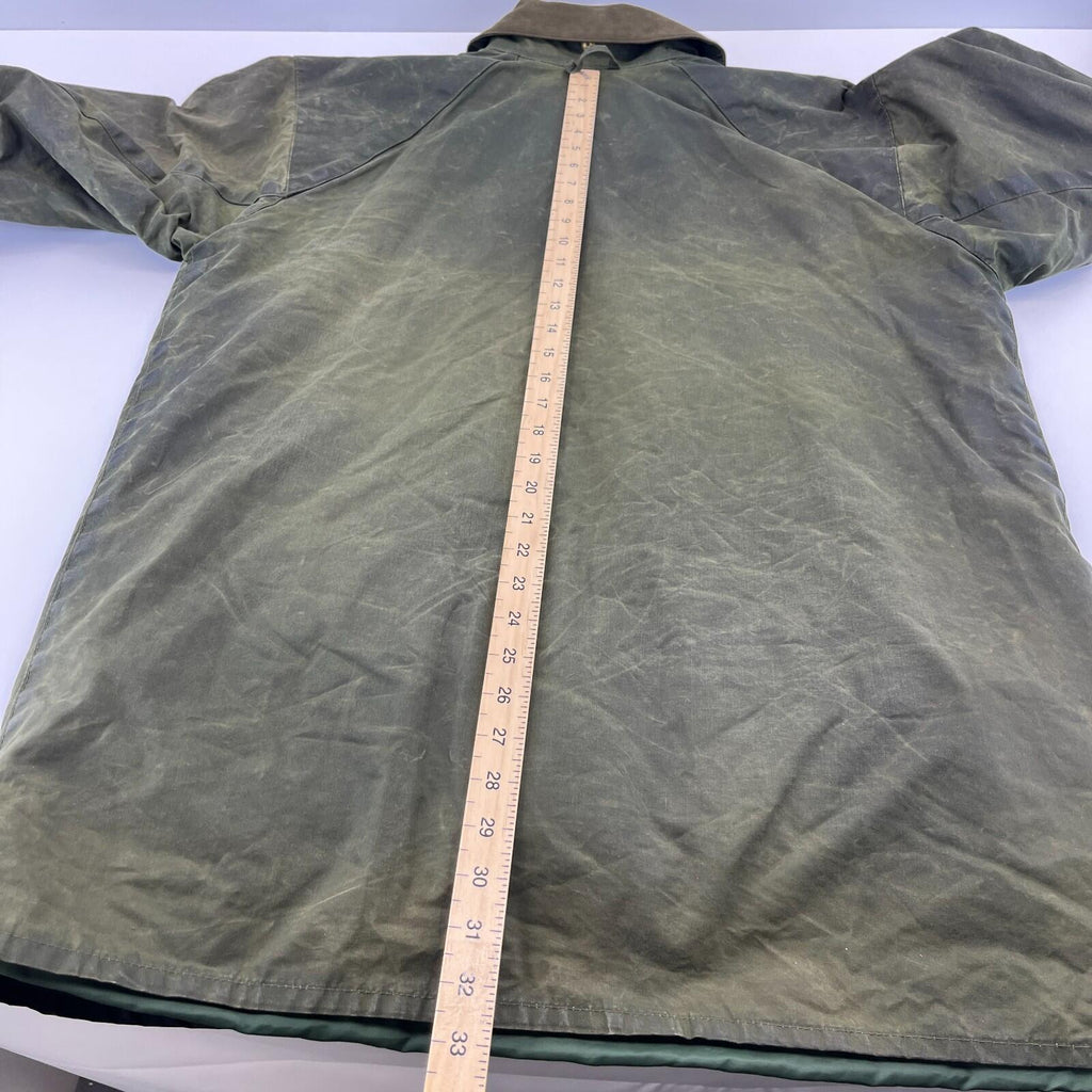 Claydon Insulated Wax Jacket Mens Medium Green Full Zip Hunting Country Cotton