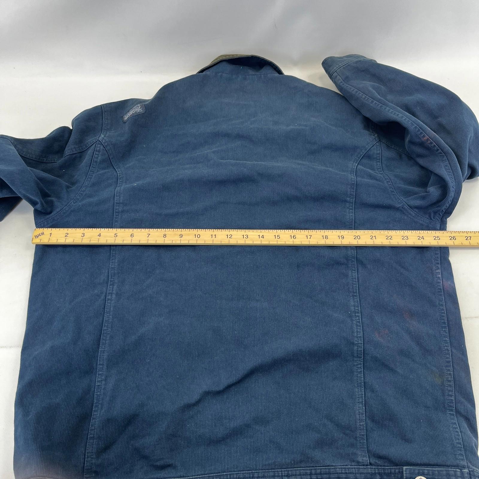 Oxbow Corduroy Trucker Chore Jacket US size L Blue Long Sleeve 100% Cotton