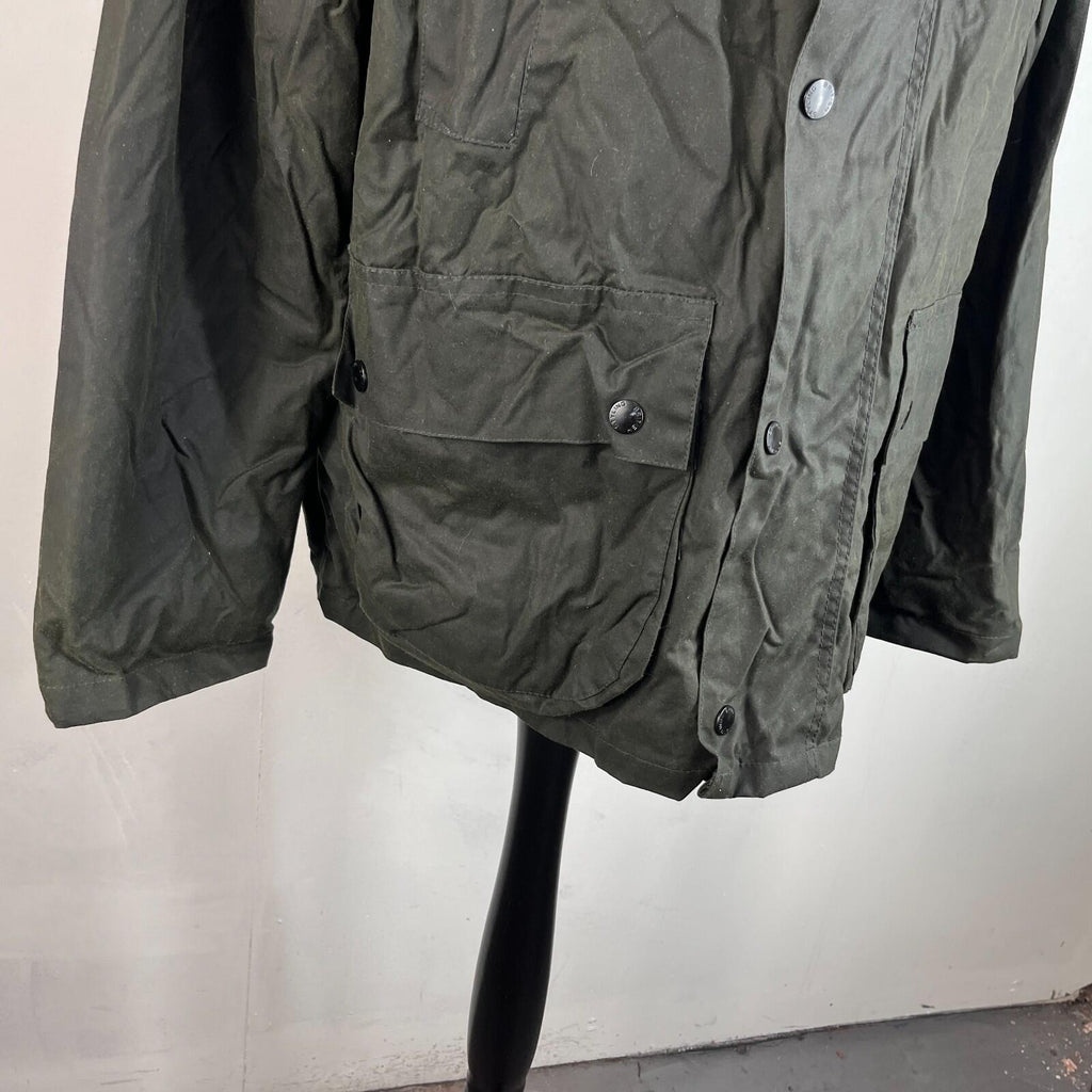 Crane Wax Jacket in Dark Green Waxed Cotton size Large