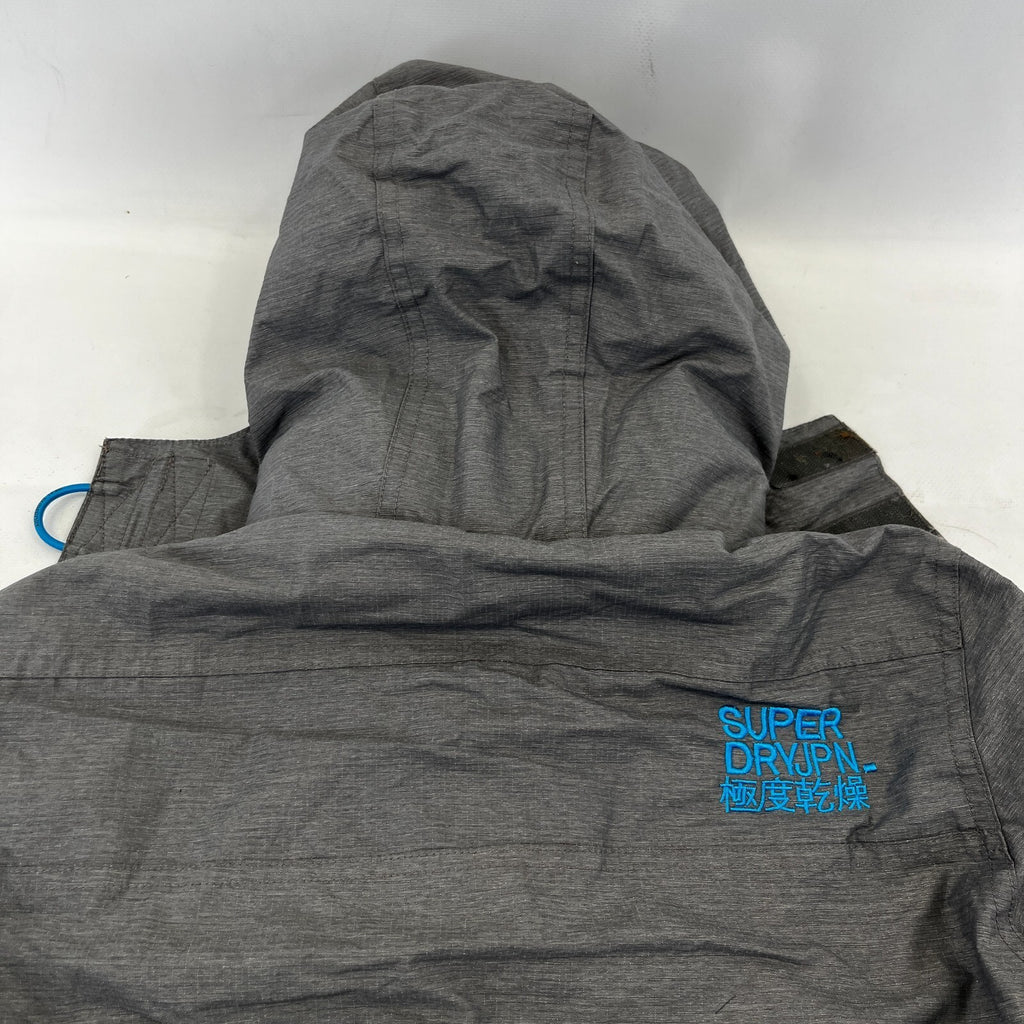 SuperDry Original Windcheater Jacket in Grey/Blue size Small Hooded