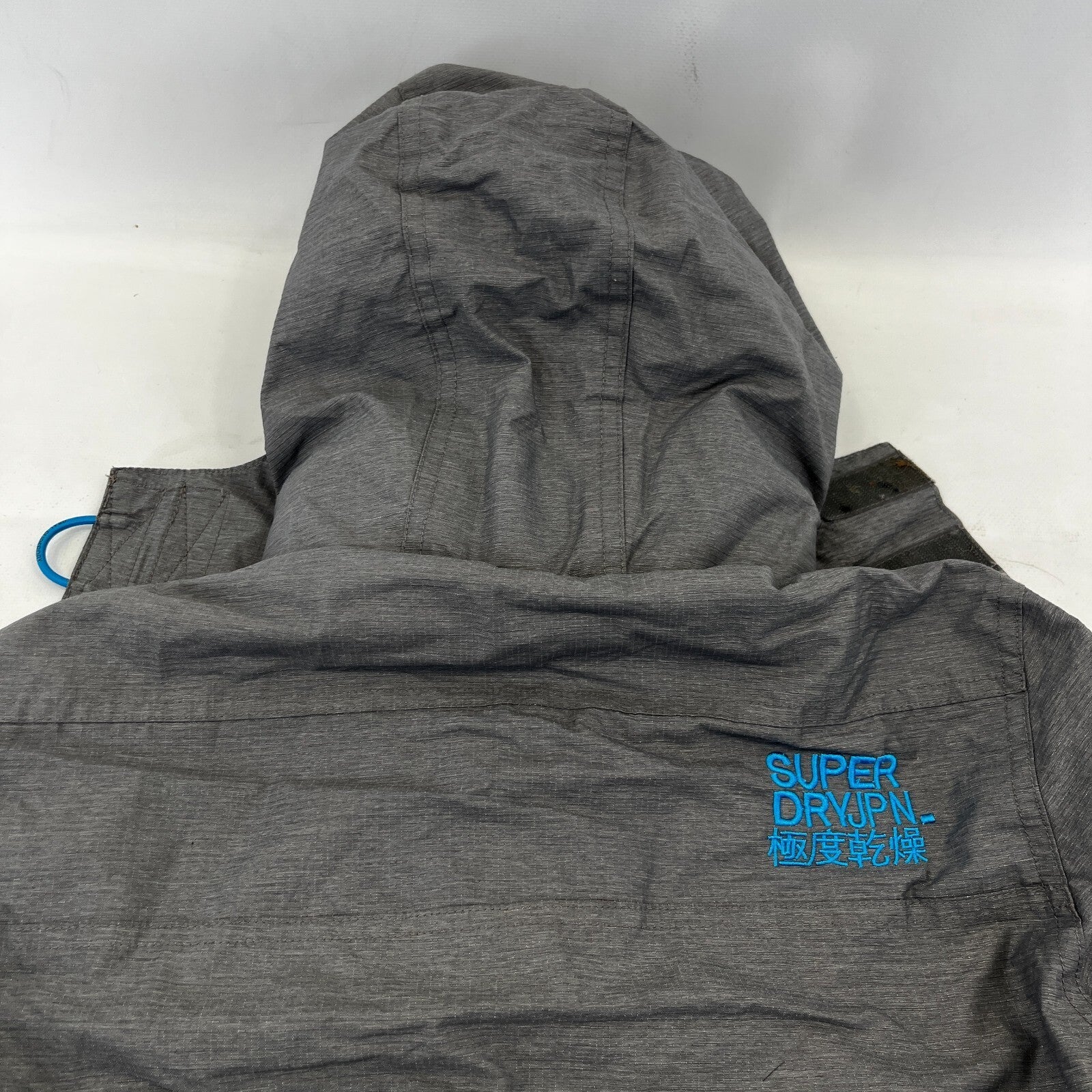 SuperDry Original Windcheater Jacket in Grey/Blue size Small Hooded