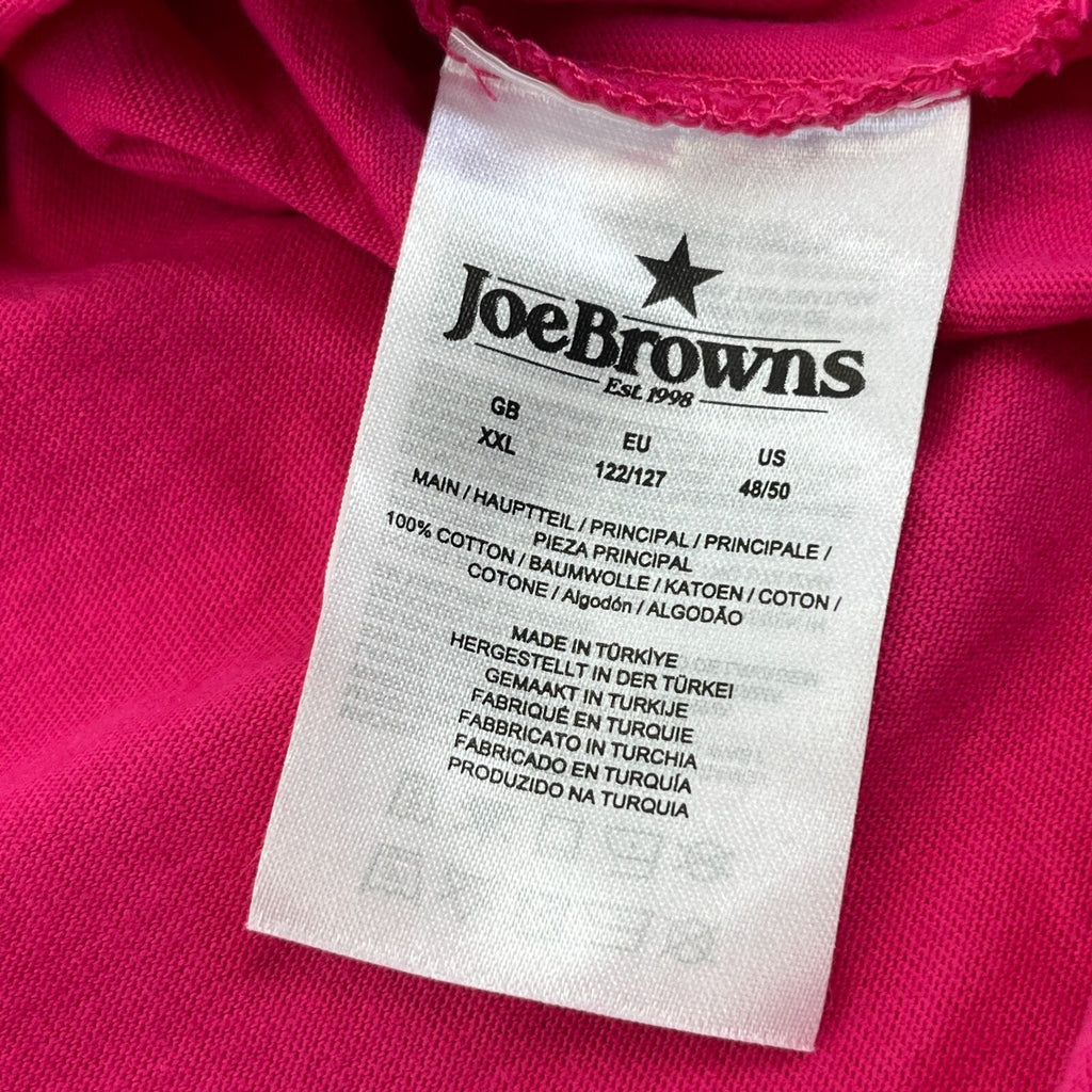 Joe Browns Pink & Yellow Crew Neck Short Sleeve T-Shirt 100% Cotton size 2XL