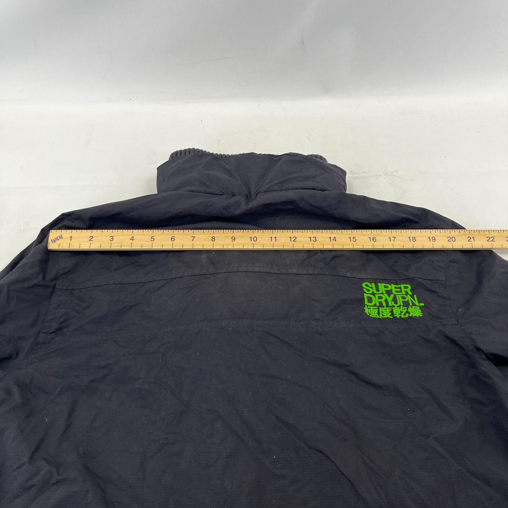 SuperDry Original Windcheater Jacket in Black/Green size XL Hooded