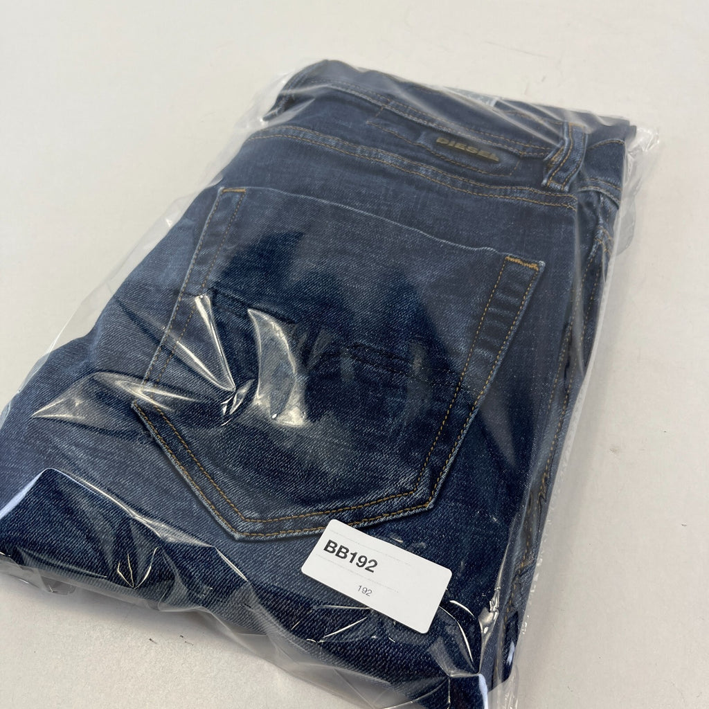 Diesel Tepphar Distressed Stretch Slim Carrot Jeans Men’s W30 L30 Denim Blue