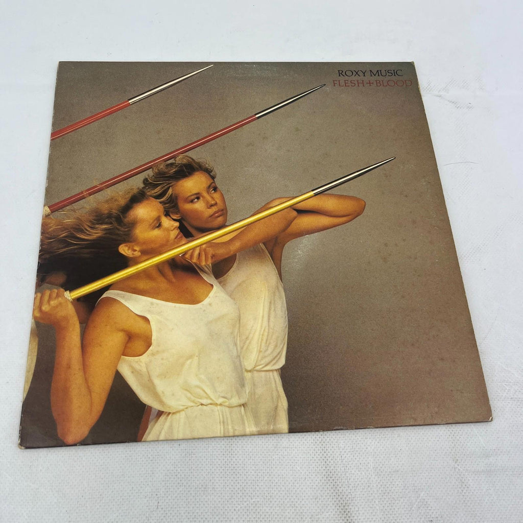 Roxy Music Brian Ferry Flesh + Blood 12" Vinyl LP Album 1980 EX/G