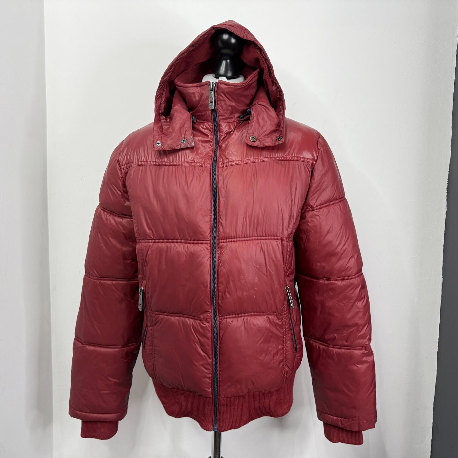 Sublevel Original Collection Men's Gear Chunky Puffer Jacket Terracotta Red L
