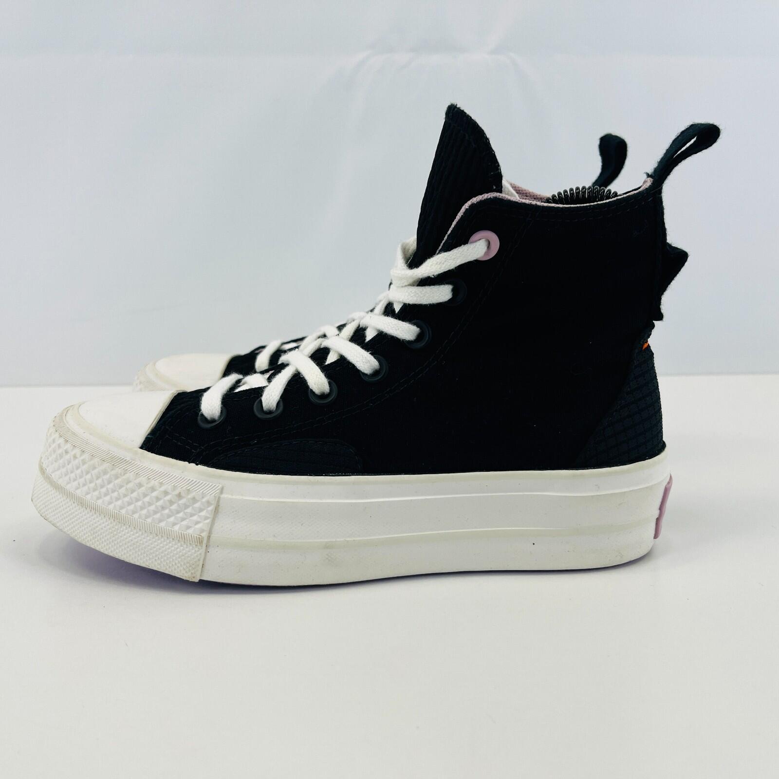 Converse All Star Chuck Taylor Hi-Top Black/Lilac/White Trainers UK 3