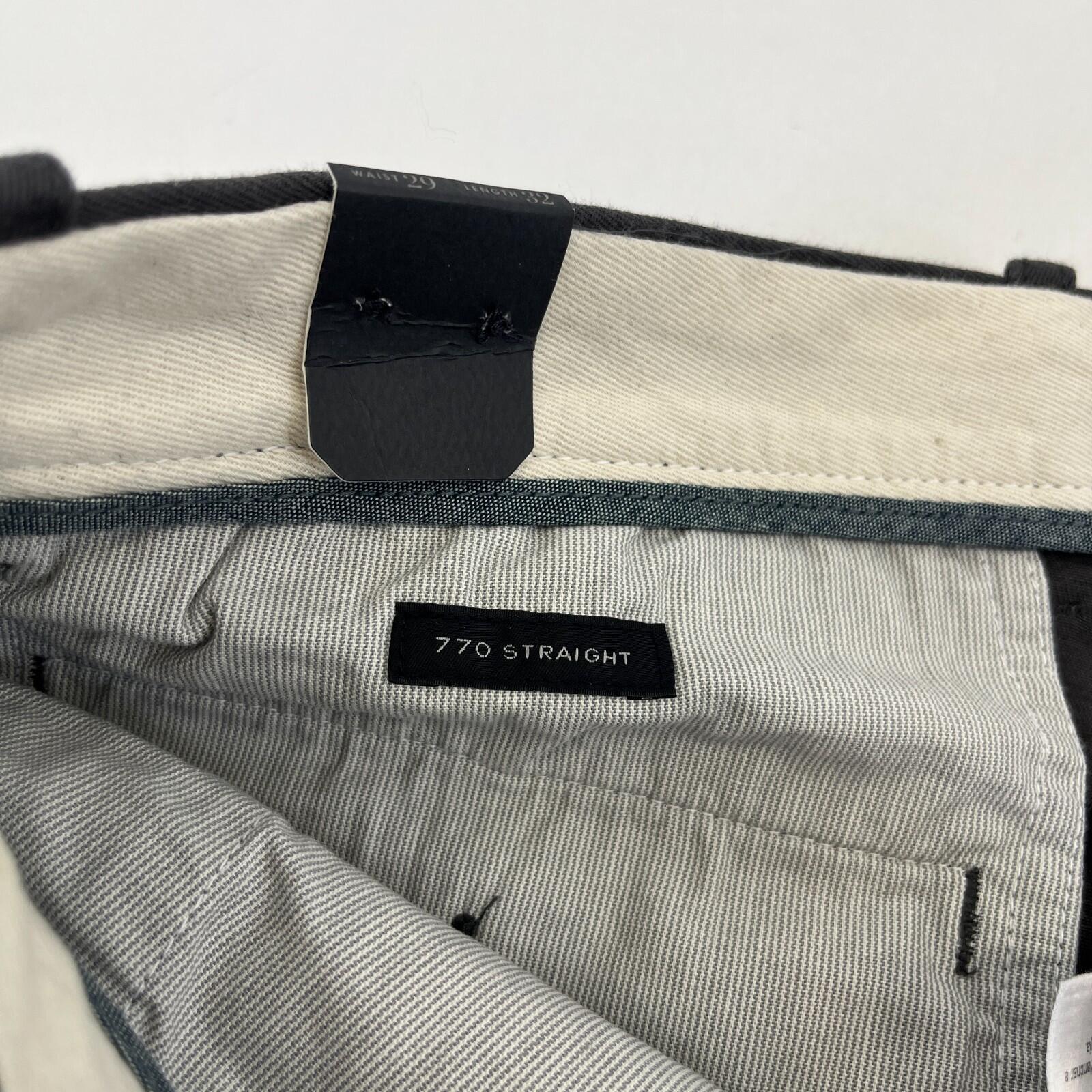 J Crew 770 Straight Fit Stretch Chino Trousers in Grey W29" L32" New with Tags