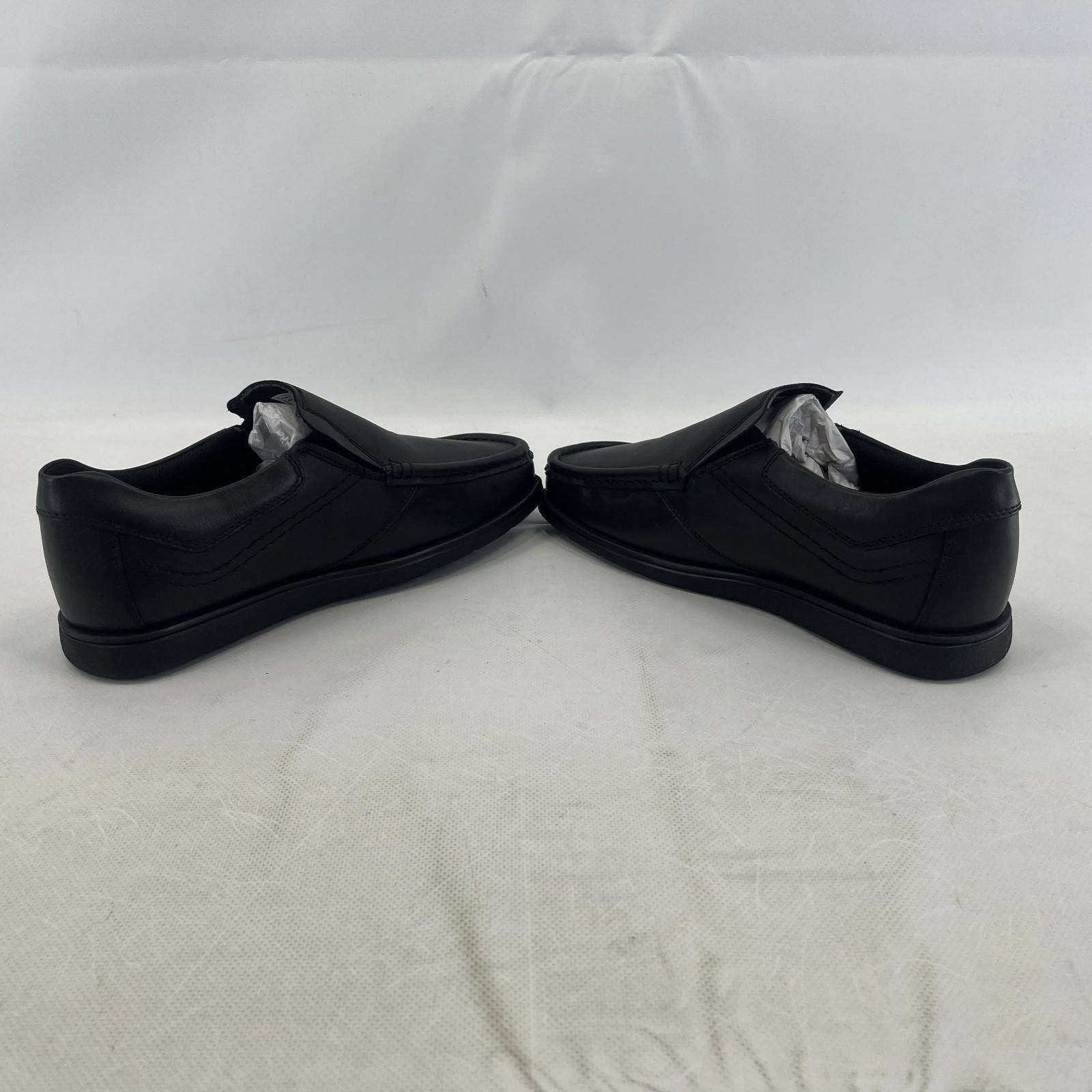 Pretty Green Waltham Slip On Shoes Moccasin Loafers Men's Black Leather size 7