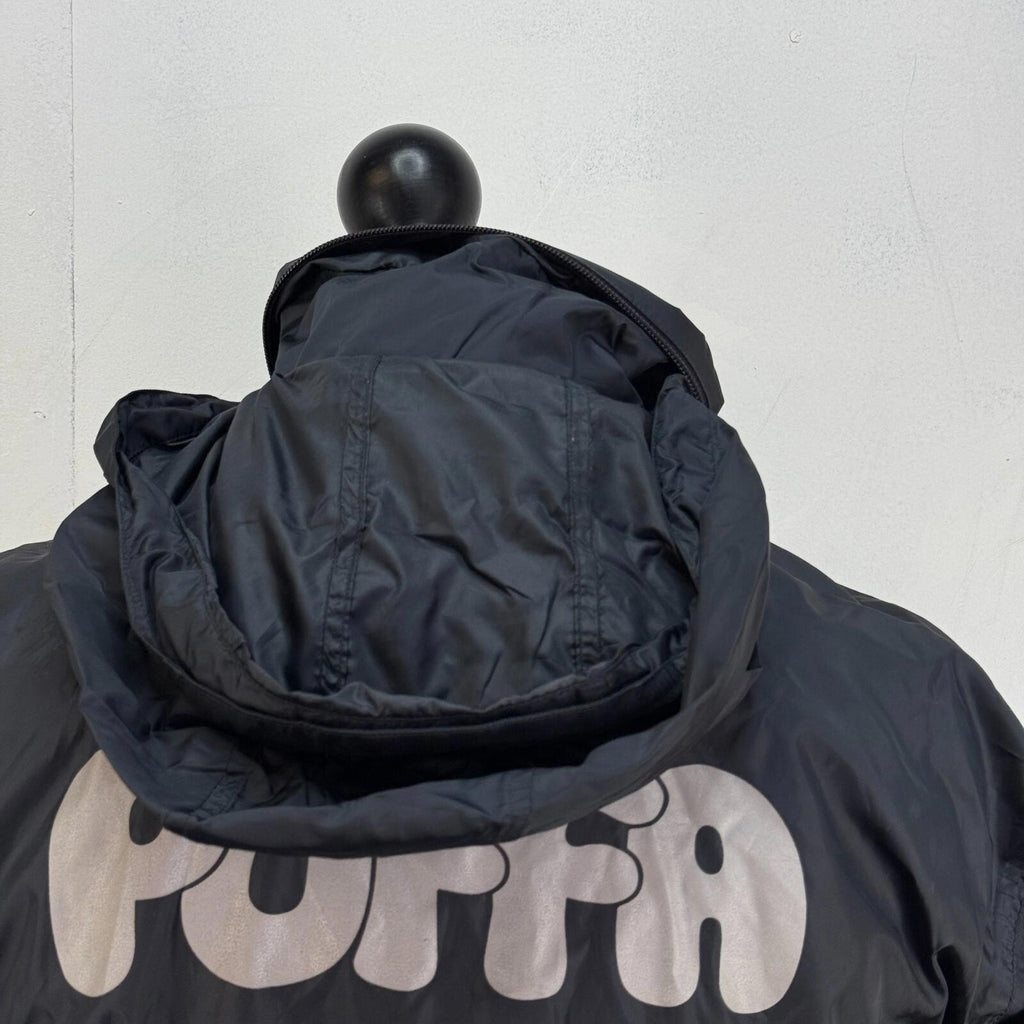 Original Puffa Pack-Away Jacket Pack-a-Mac with Stow-Hood Black size Medium