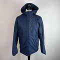 Nike Sportswear Jacket Men's size M Navy Blue Windrunner Windbreaker Hood Lined