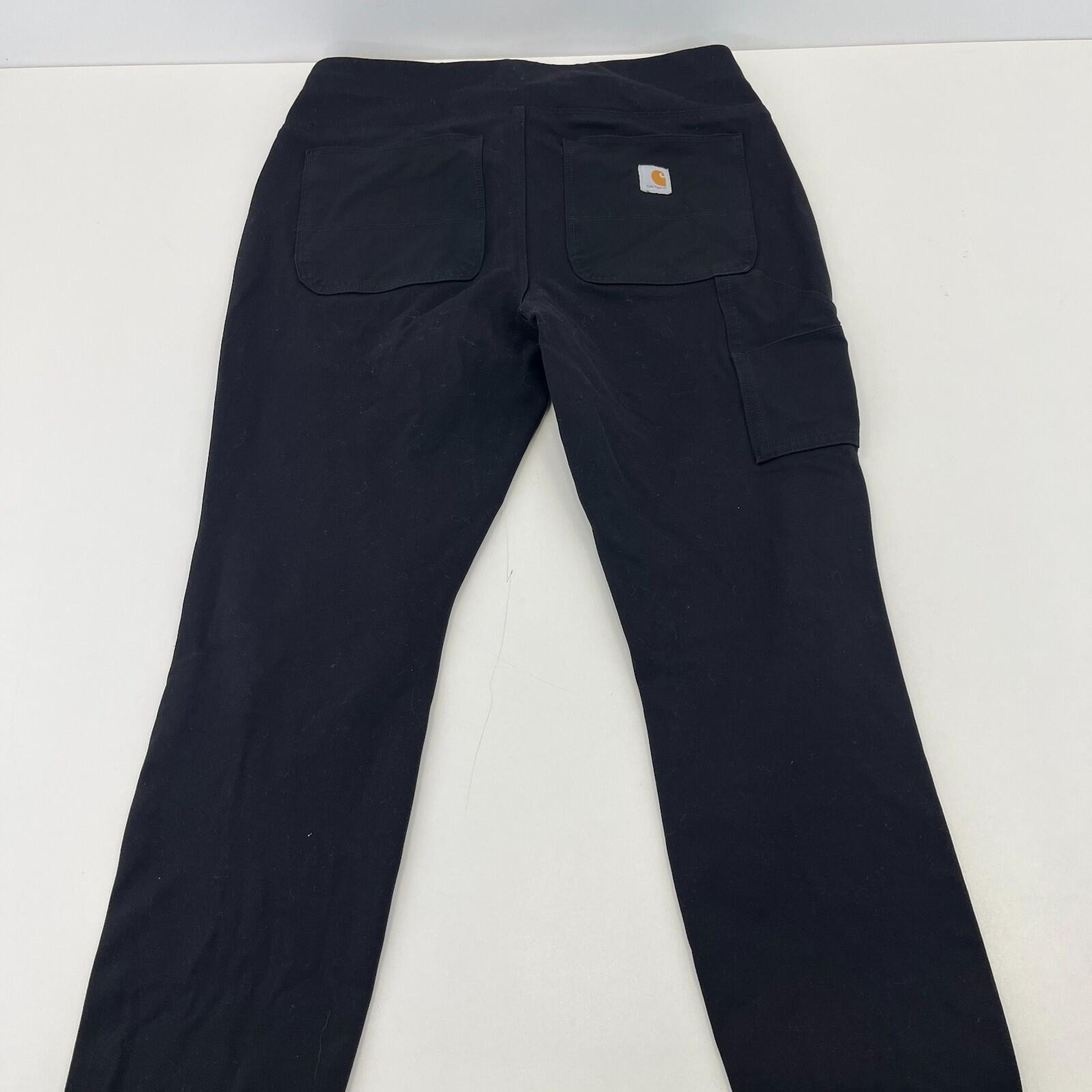 Carhartt Womens Black Regular Fit Fitted Trousers size M (8-10)