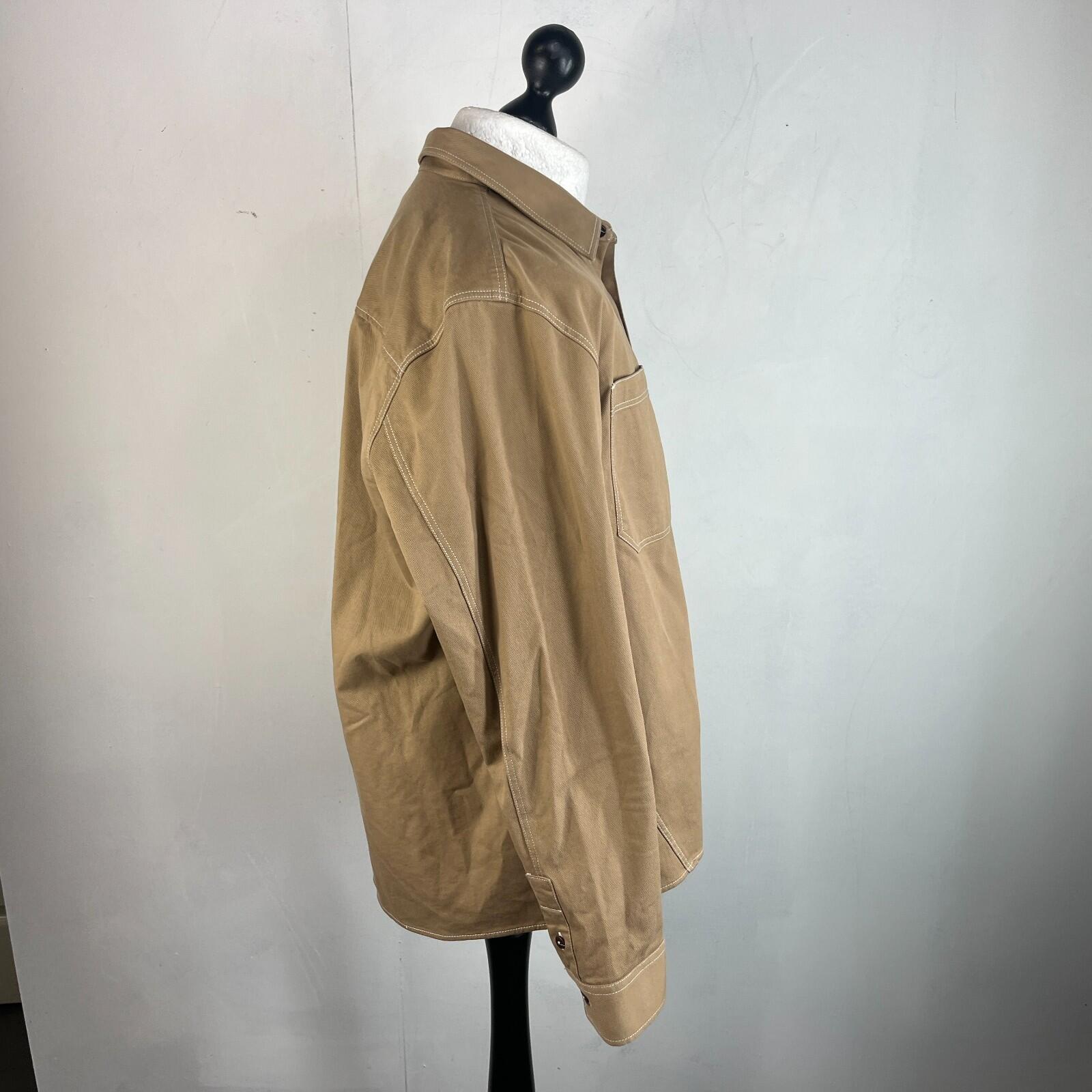 Ted Baker Chino Chore Jacket Shacket Men's Ted size 5 (XL) Beige Button Up