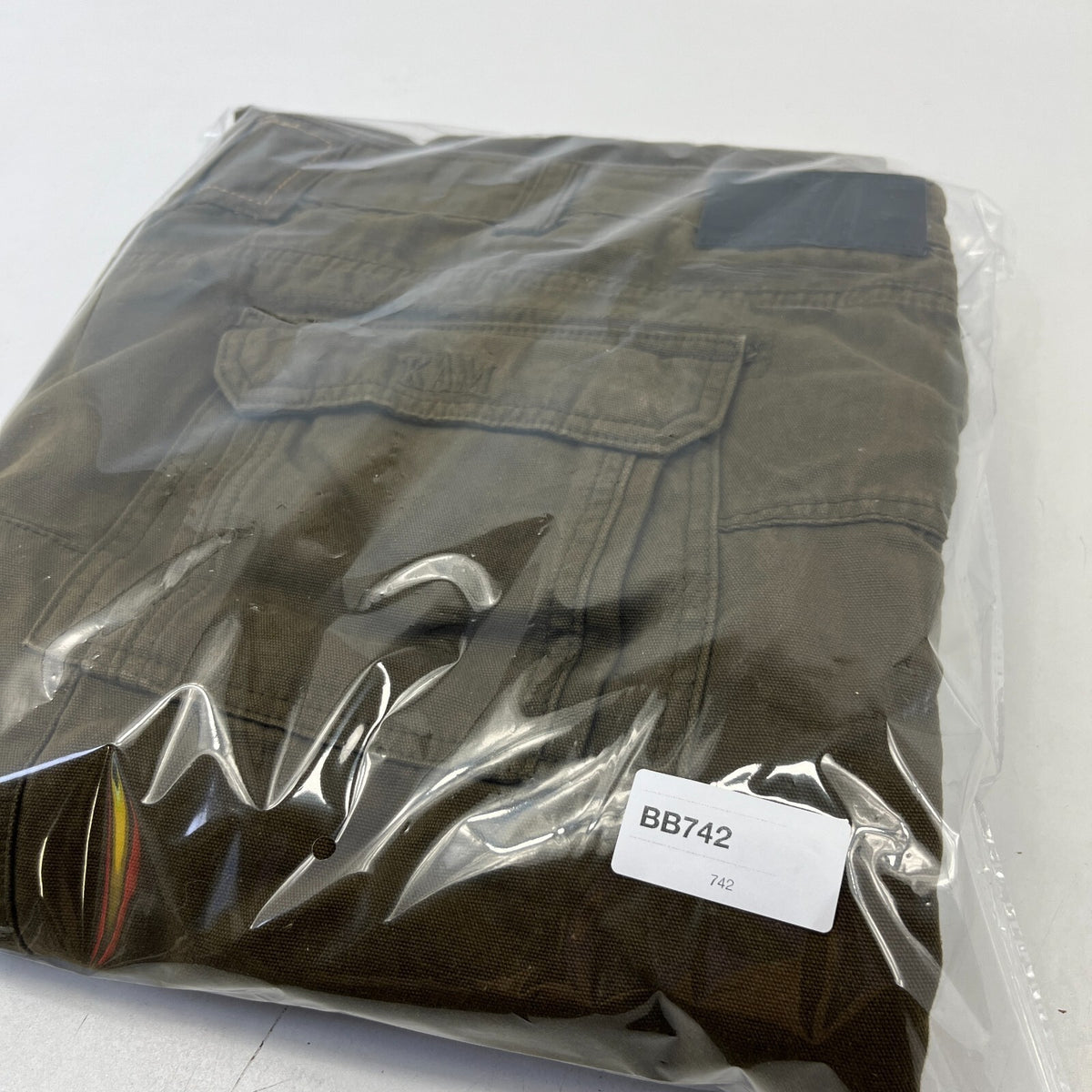 Kam Jeans Men's Cargo Pants Trousers Khaki Brown W48" L32"