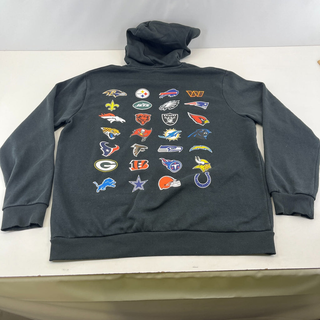 NFL Multi Teams League Hoodie with Back Print in Black Men's size XL
