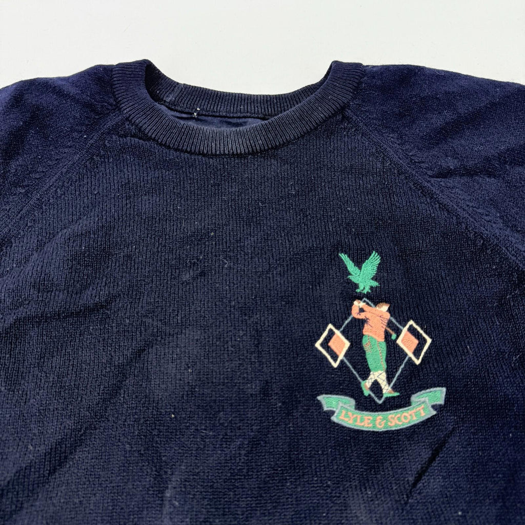 Lyle and Scott Golf Jumper in Navy Blue Water Resistant Lined size Large