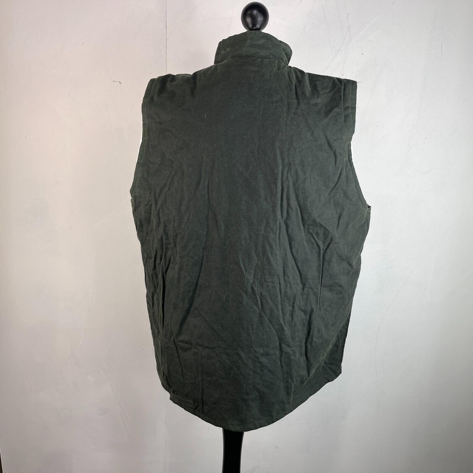 Greenbelt Waxed Gilet in Green size XL Mens Country Vest Tartan Lined Shooting