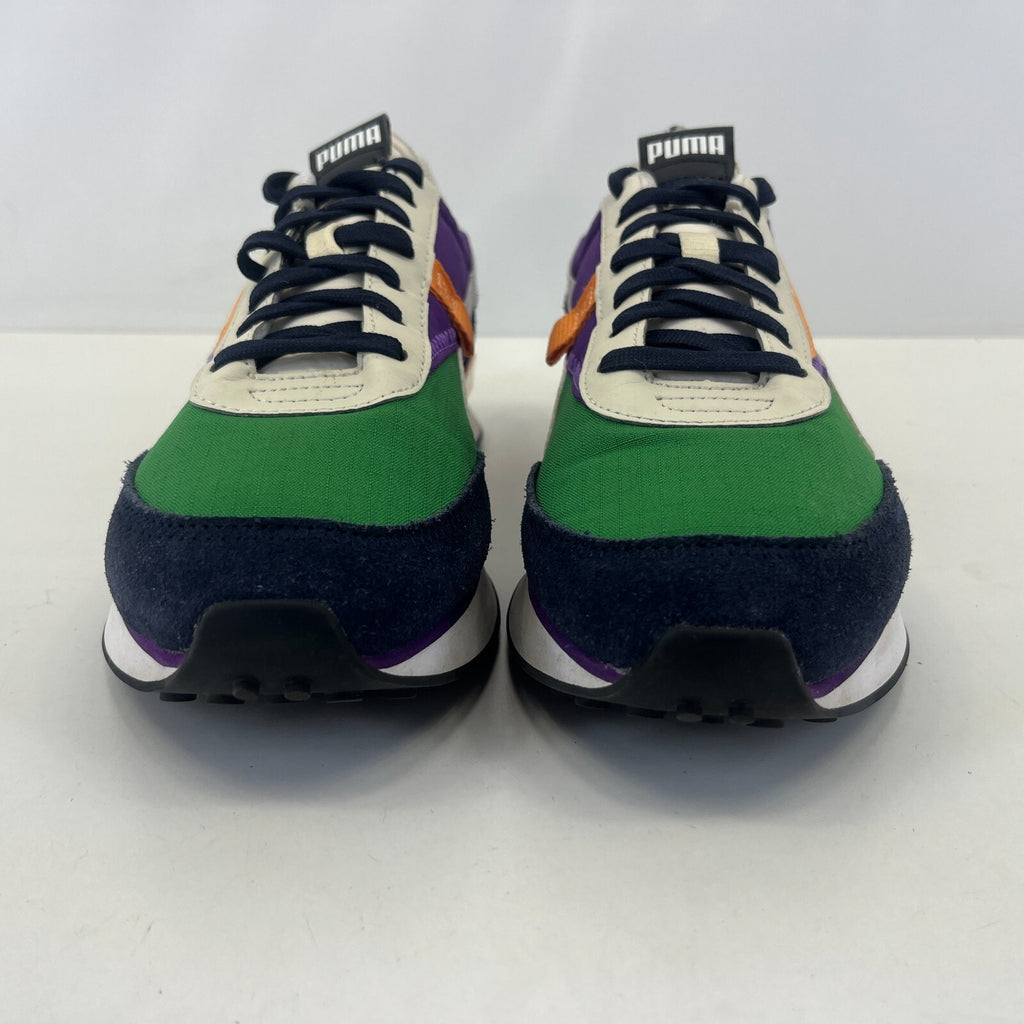 Puma Rider Play On Trainers Men's UK size 8.5 Green White Purple Black Orange
