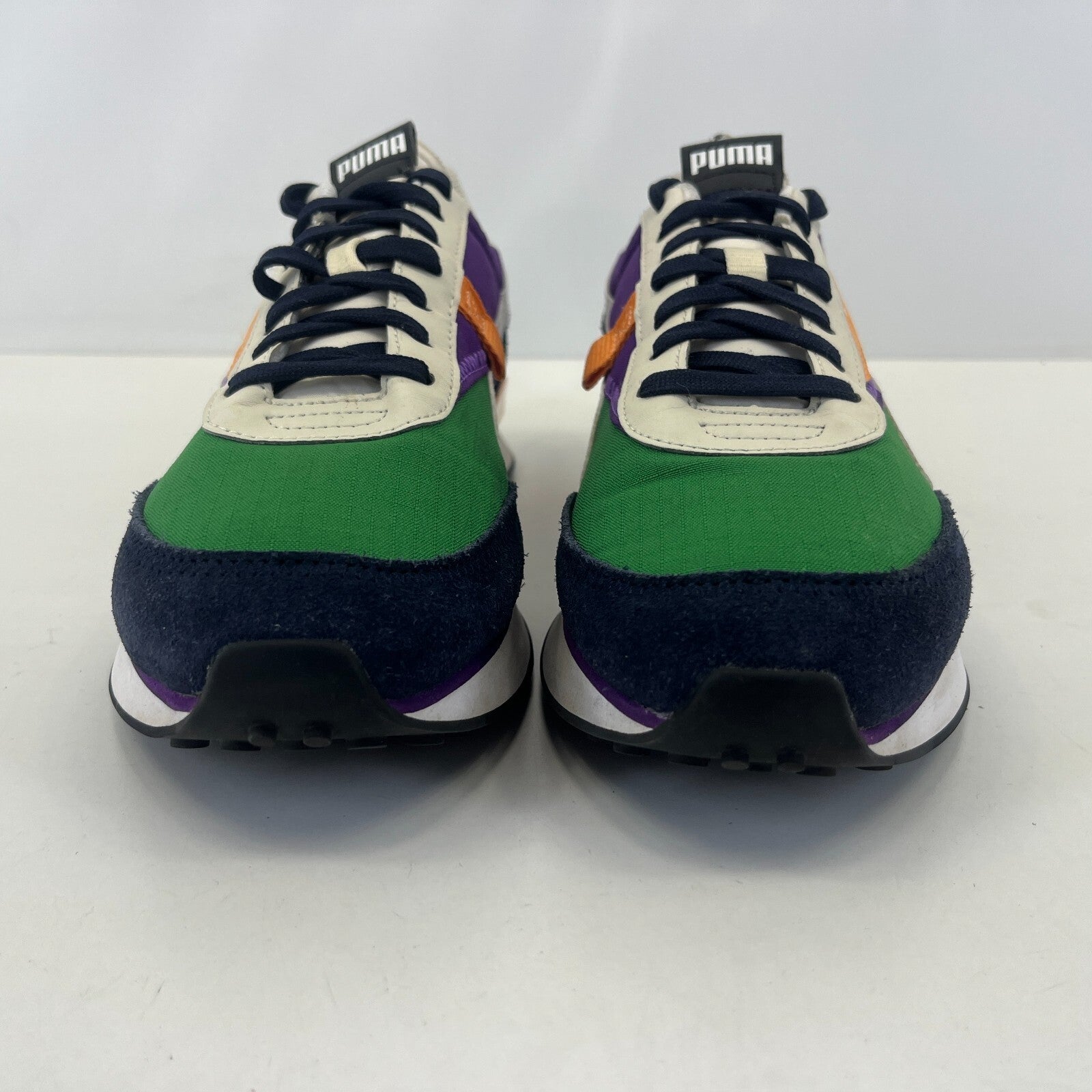 Puma Rider Play On Trainers Men's UK size 8.5 Green White Purple Black Orange