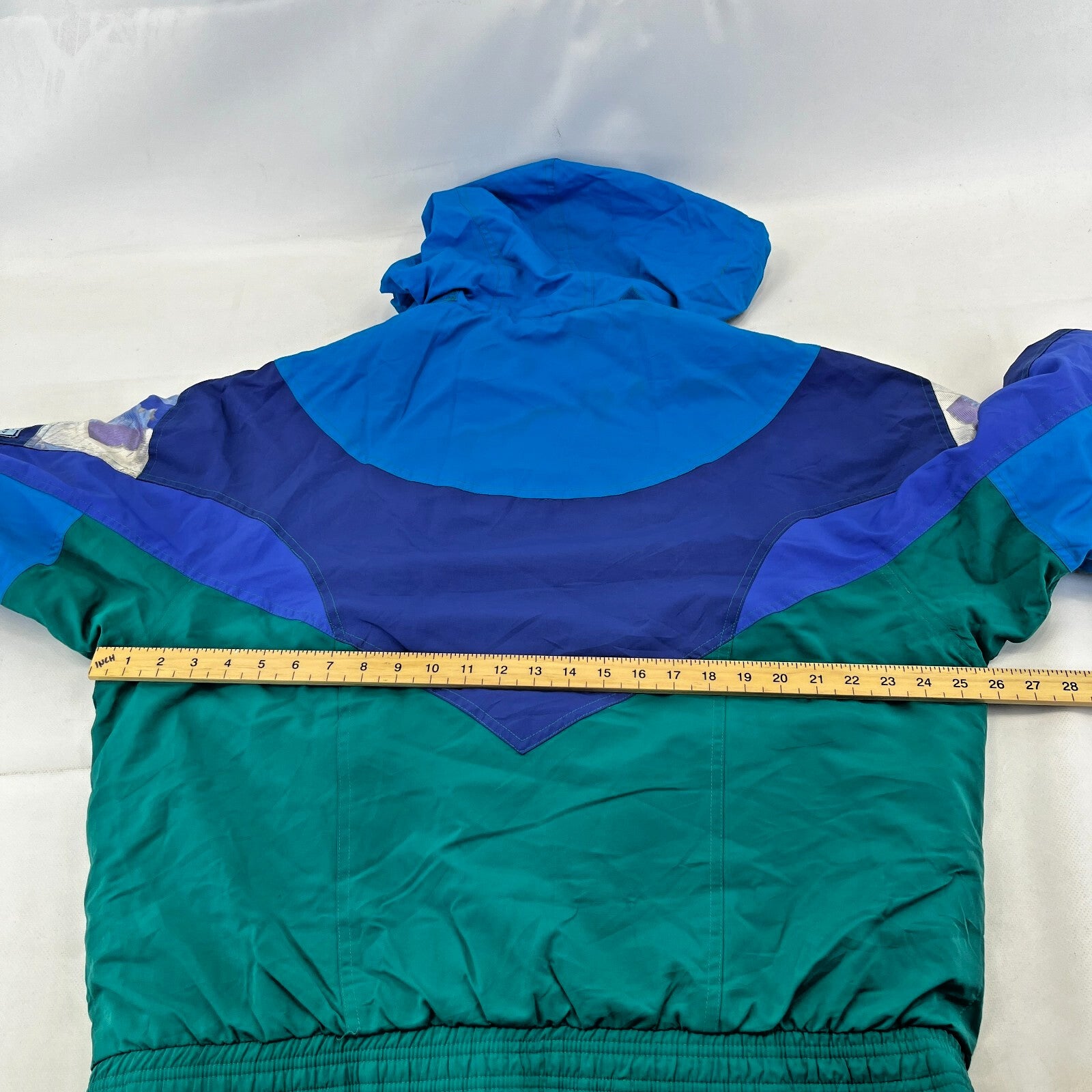 Vintage Sergio Tacchini 80s 90s Mens size M White Label Ski Jacket Blue & Green