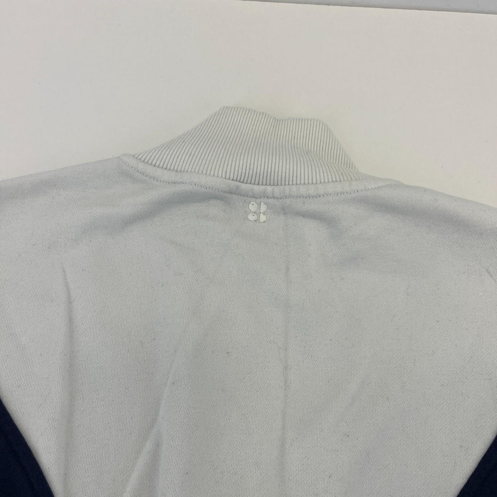 Sweaty Betty Revive Cropped Half Zip Sweatshirt Navy Blue & White size S/M
