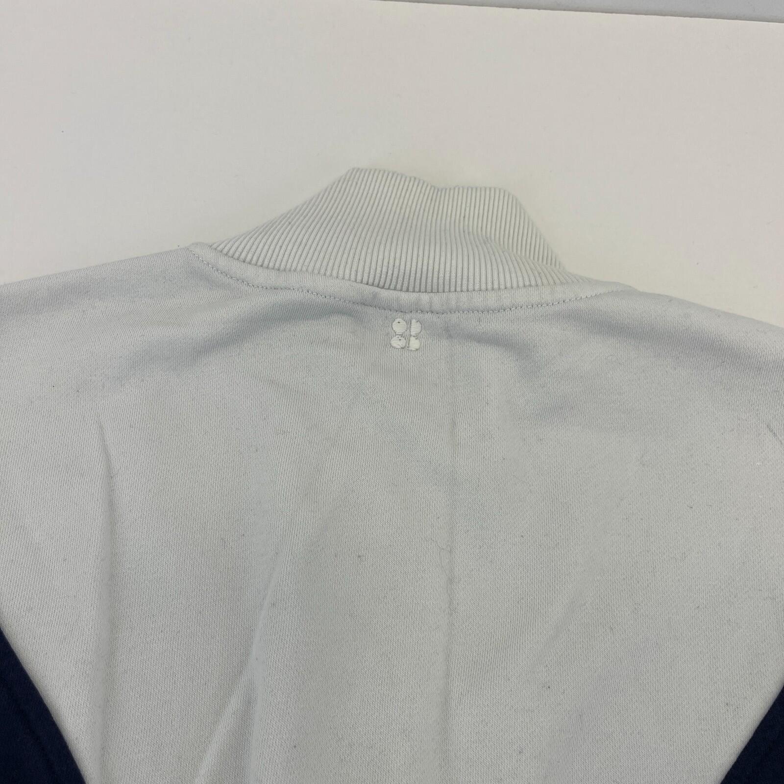 Sweaty Betty Revive Cropped Half Zip Sweatshirt Navy Blue & White size S/M