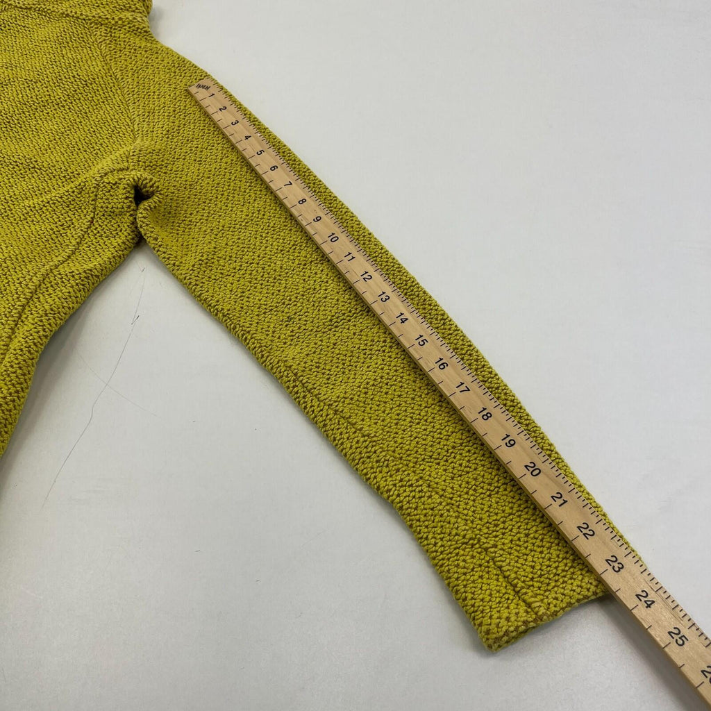 Weird Fish Macaroni 1/4 Zip Knit Pullover Jacket Mustard Yellow UK 10 Textured