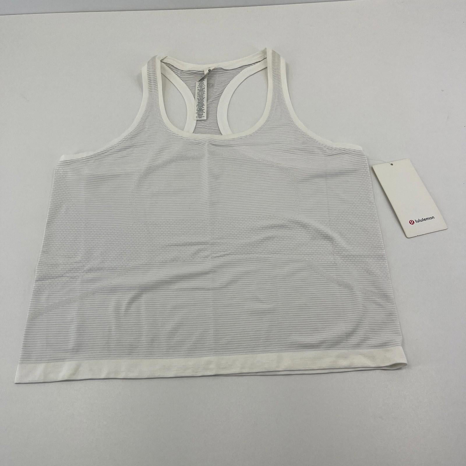 Lululemon Swiftly Tech Racerback Tank Top 2.0 White size UK 16 US 12 - New