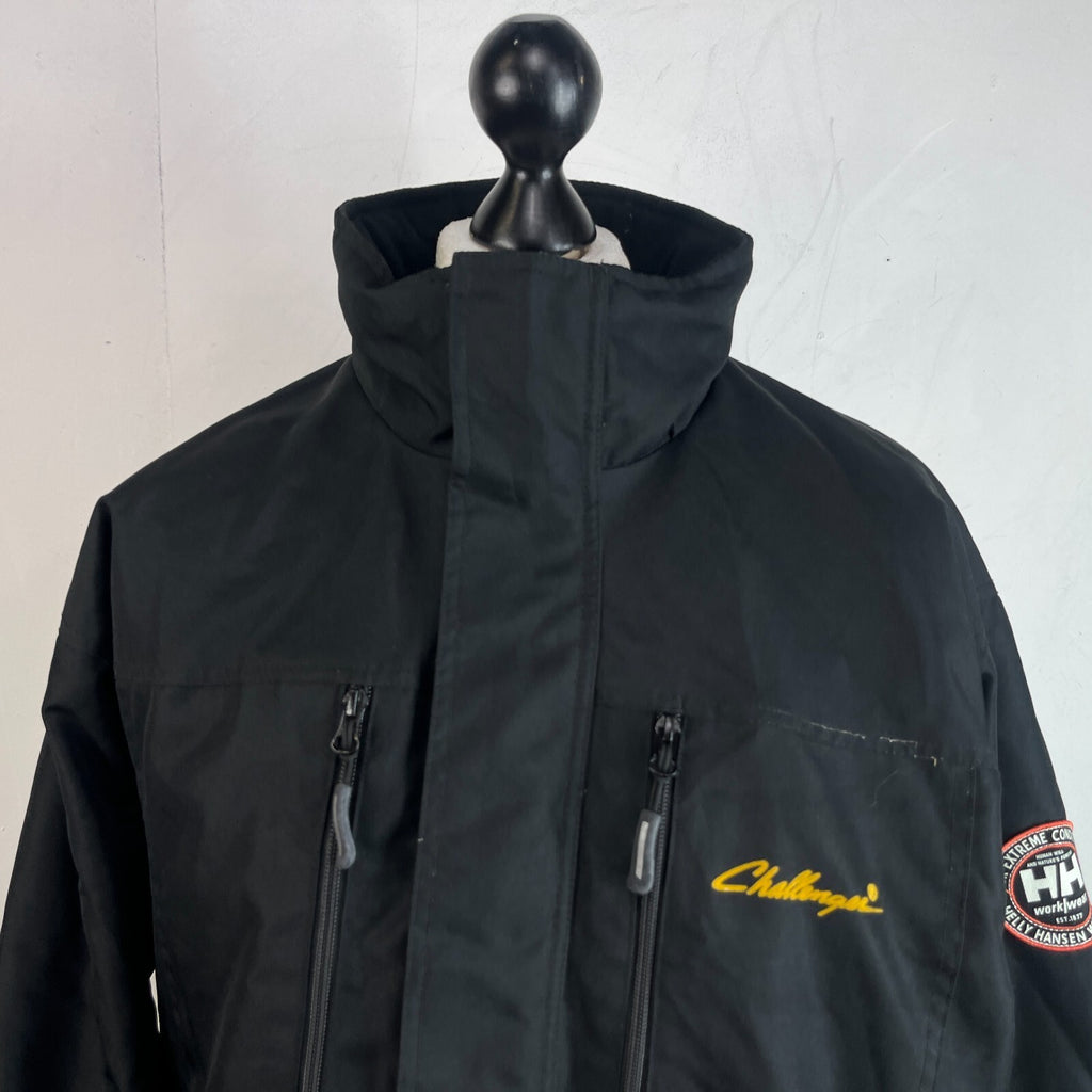Helly Hansen Workwear Jacket Men's size XL Black Chore Coat Quilt Lined