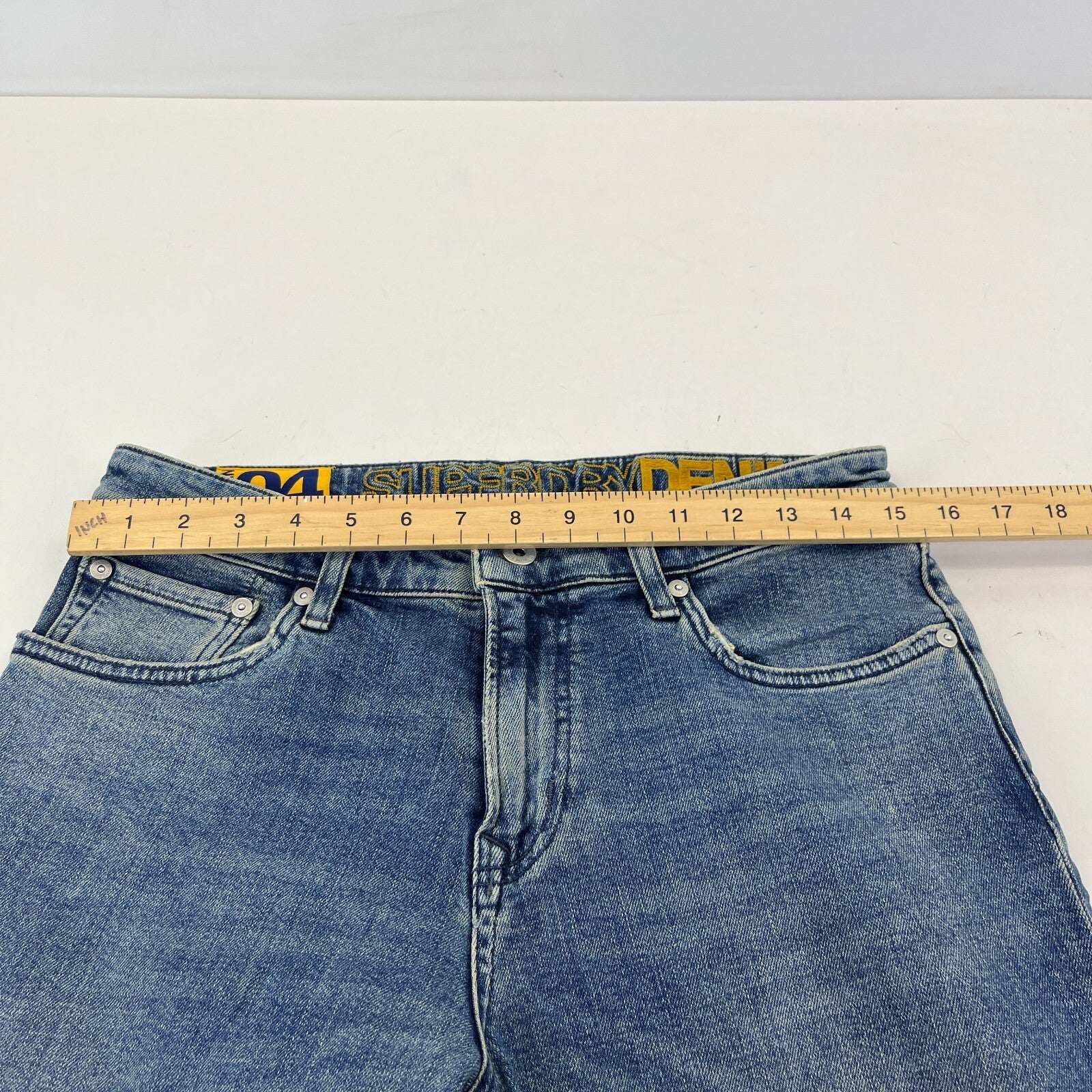 Mens SuperDry 04 Daman Straight Stretch Blue Jeans W31" L30"