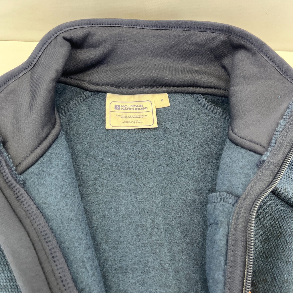 Mountain Warehouse Mens 1/4 Zip Fleece in Navy Blue with Zip Pockets size M
