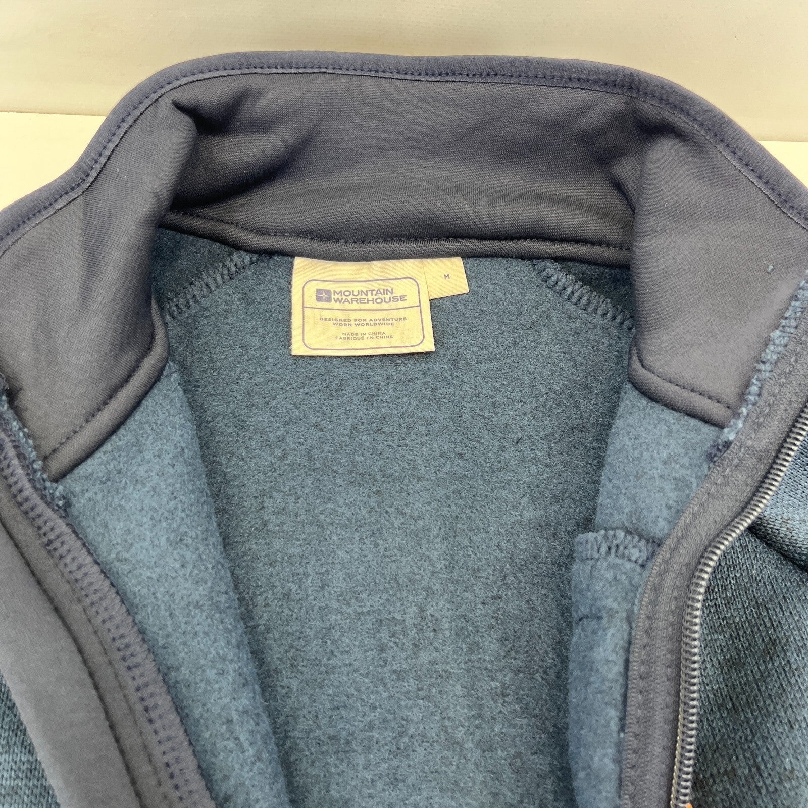 Mountain Warehouse Mens 1/4 Zip Fleece in Navy Blue with Zip Pockets size M
