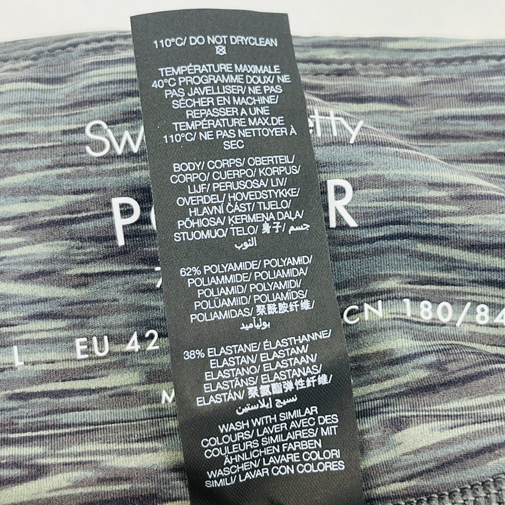 Sweaty Betty Power 7/8 Length Leggings UK L Grey/Green Micro Camo Print Gym Run