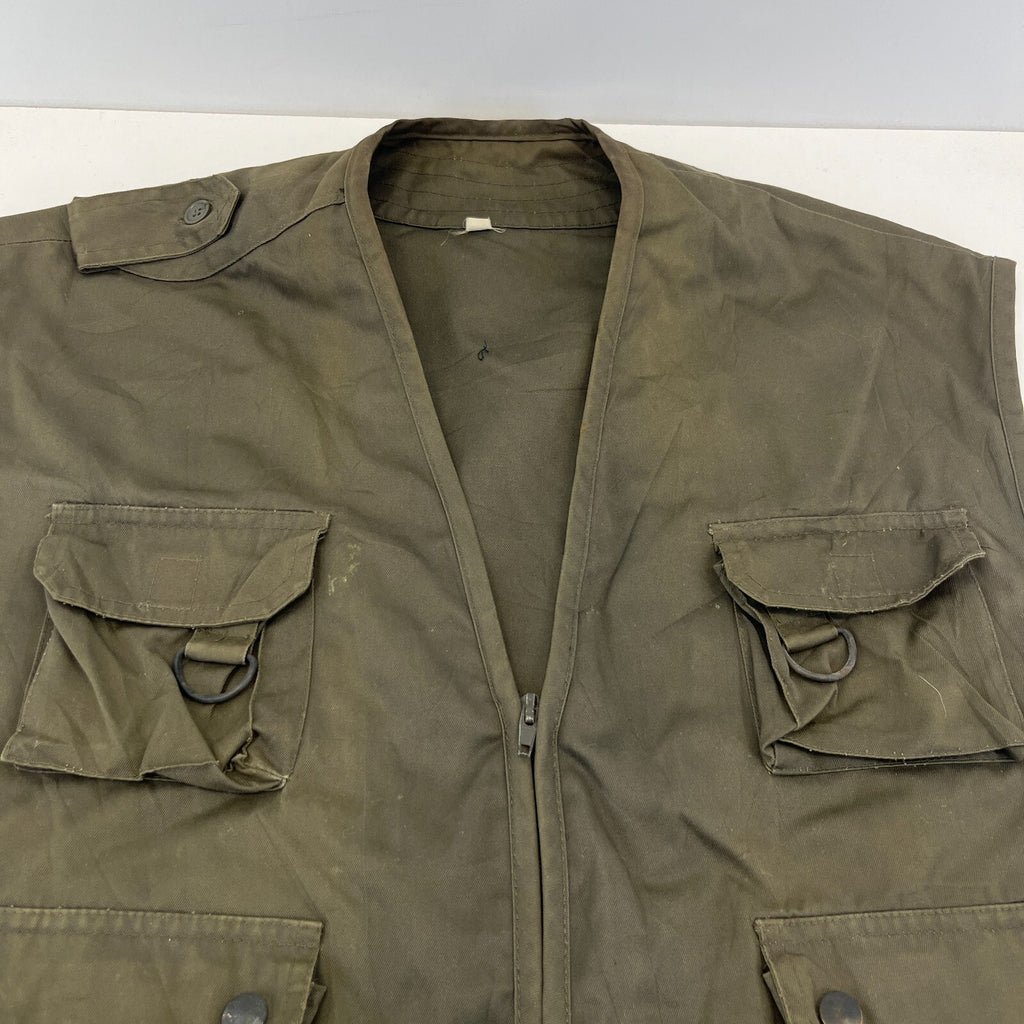 Khaki Green Men's Fishing Vest Gilet Hunting Shooting Multi Pocket size 4XL