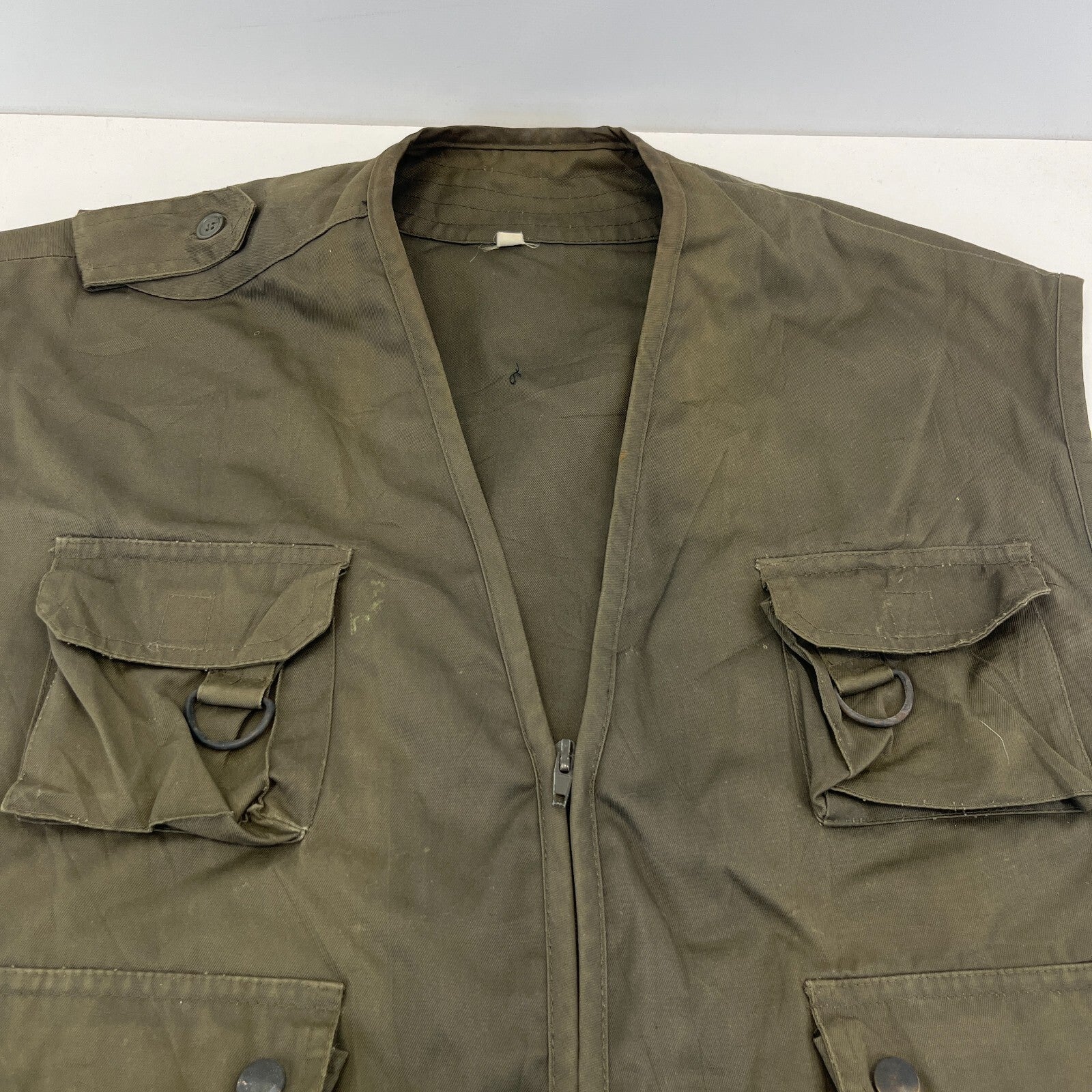 Khaki Green Men's Fishing Vest Gilet Hunting Shooting Multi Pocket size 4XL