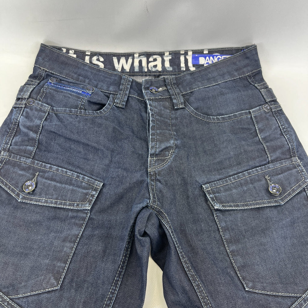 GIO GOI Blue Jeans Mens Denim Straight Leg  W32 L31