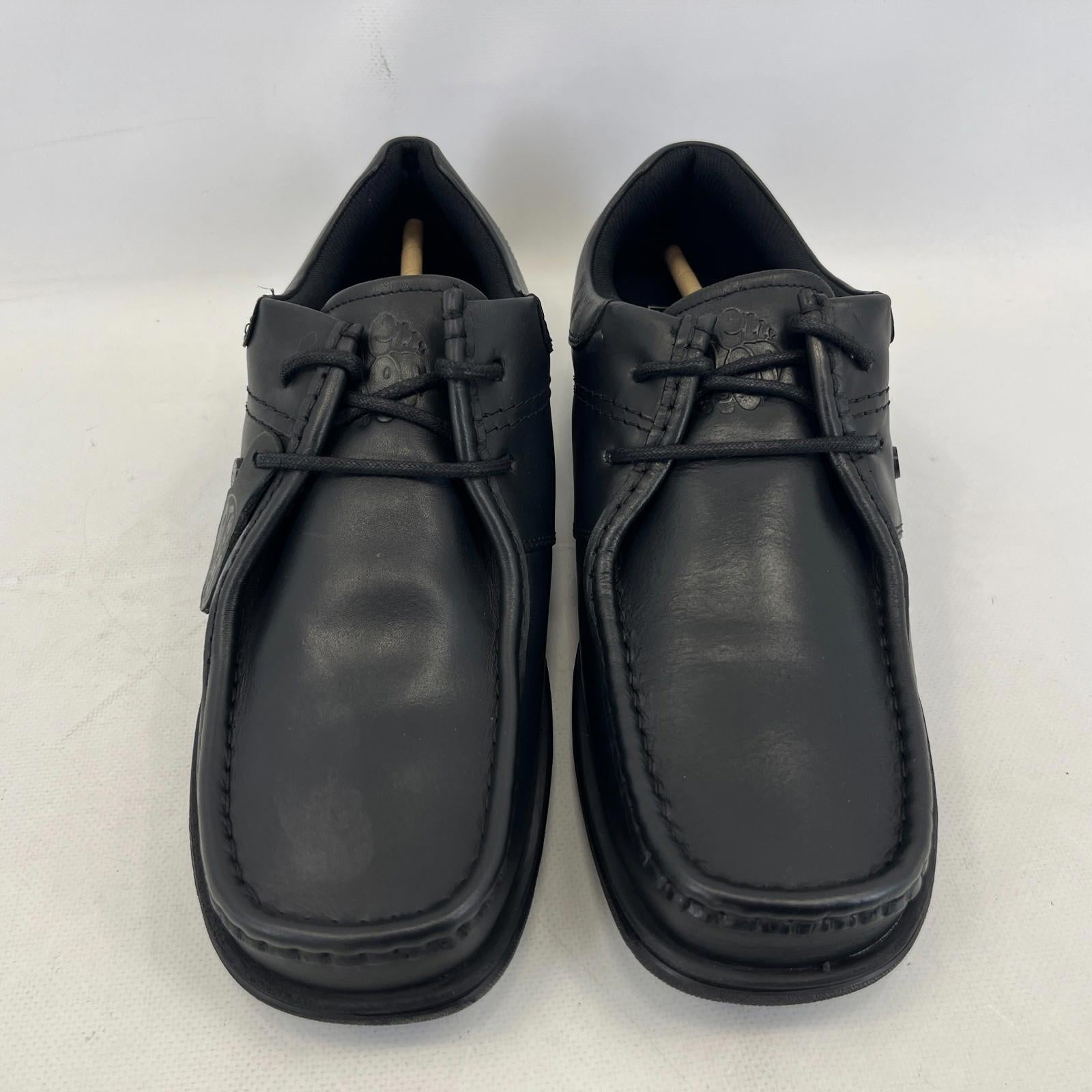 Pretty Green Waltham Lace Up Shoes Moccasin Loafers Mens Black Leather size 11.5
