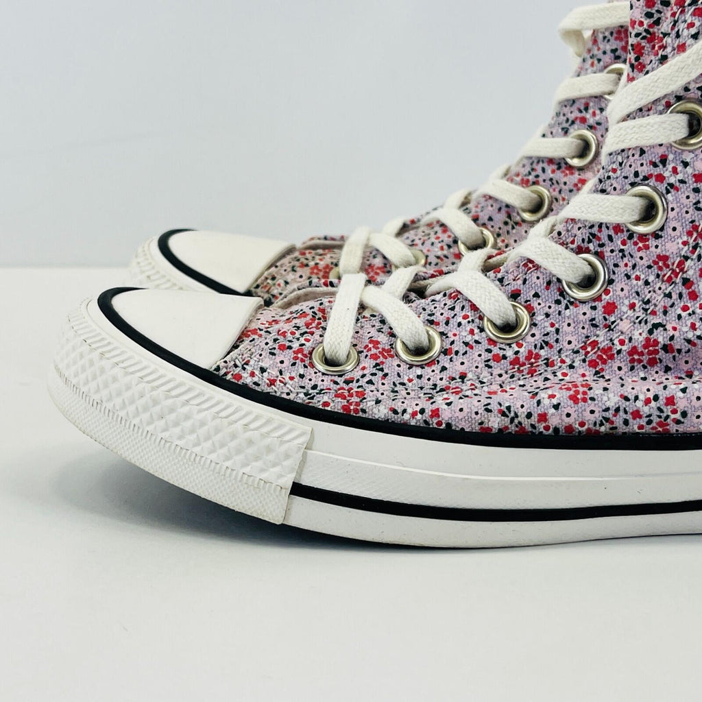 Converse All Star Chuck Taylor Hi-Top Pink Floral Womens Trainers UK size 3.5