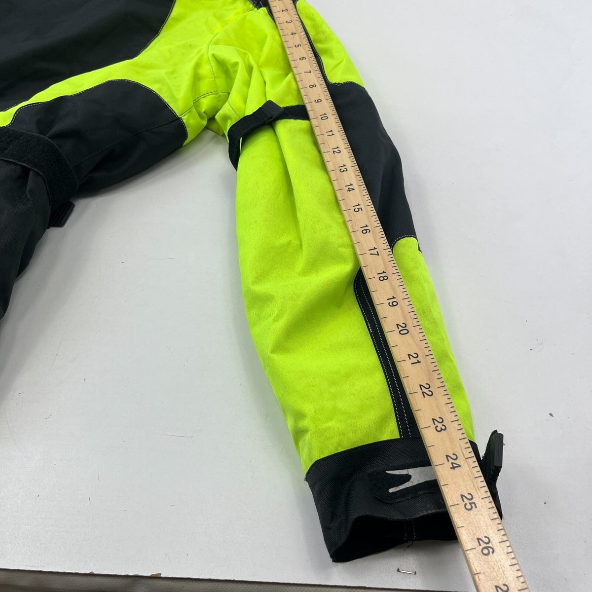 Crane Road Motorcycle Jacket Mens Black/Fluro with Removable Lining size XL