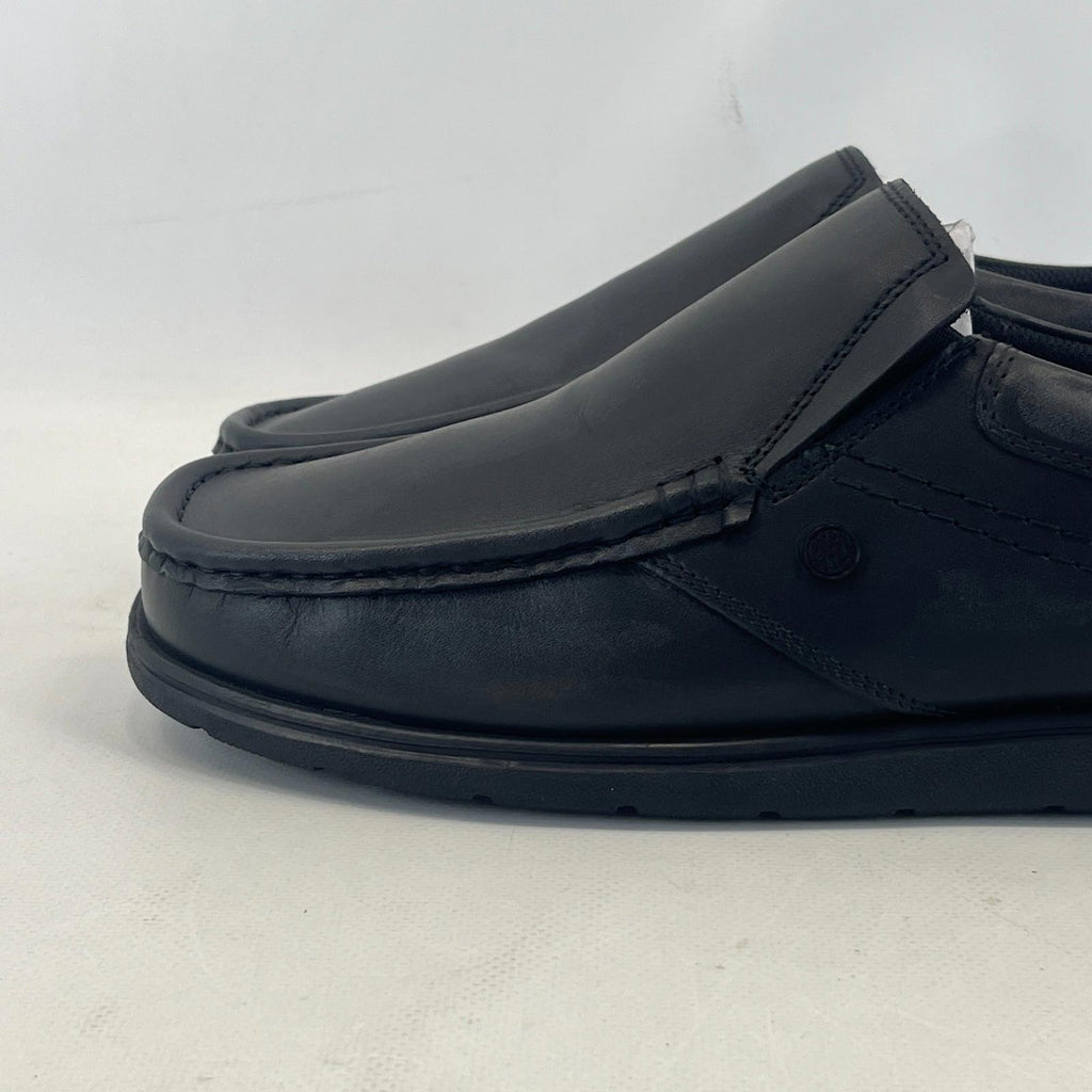 Pretty Green Waltham Slip On Shoes Moccasin Loafers Men's Black Leather size 7